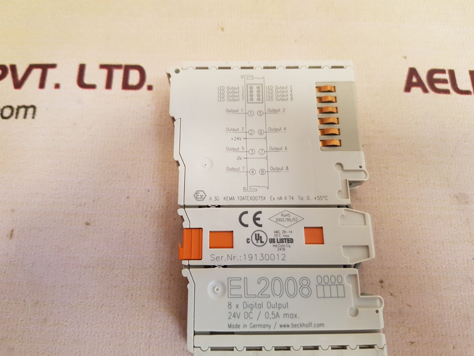 Beckhoff el2008 8 channel digital output terminal