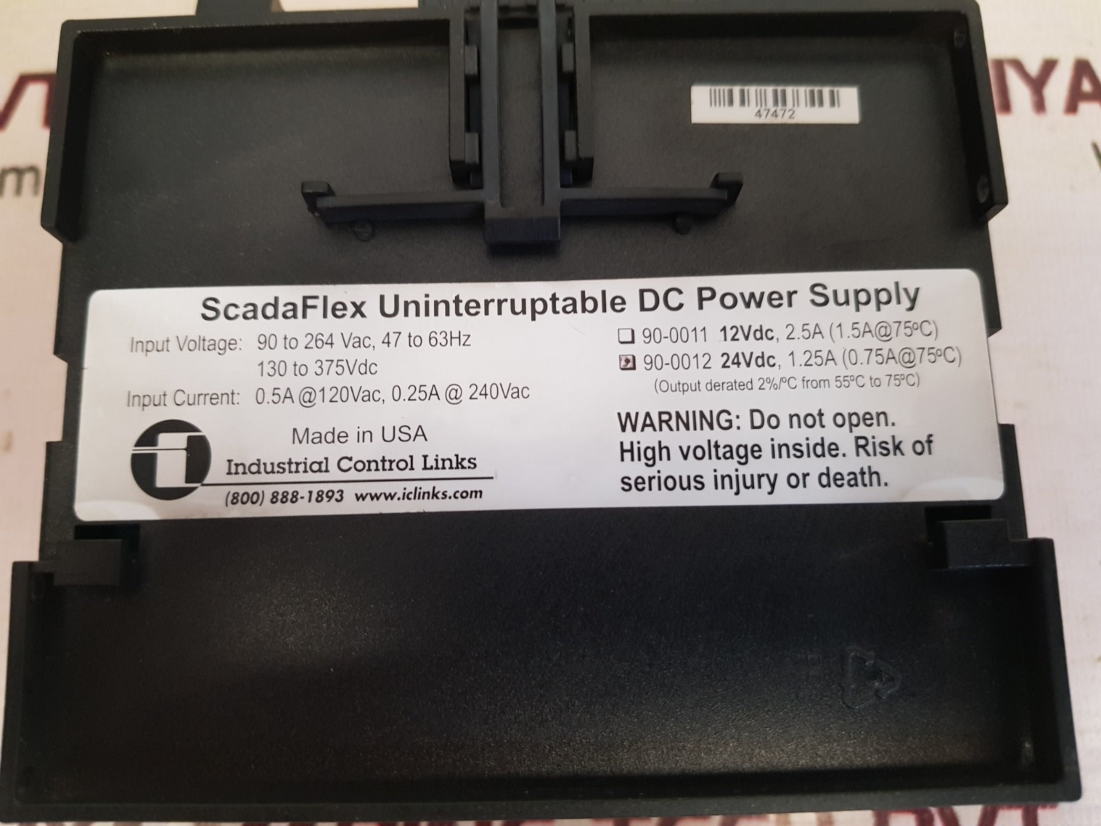 Industrial control 90-0012 Scadaflex dc ups dc power supply
