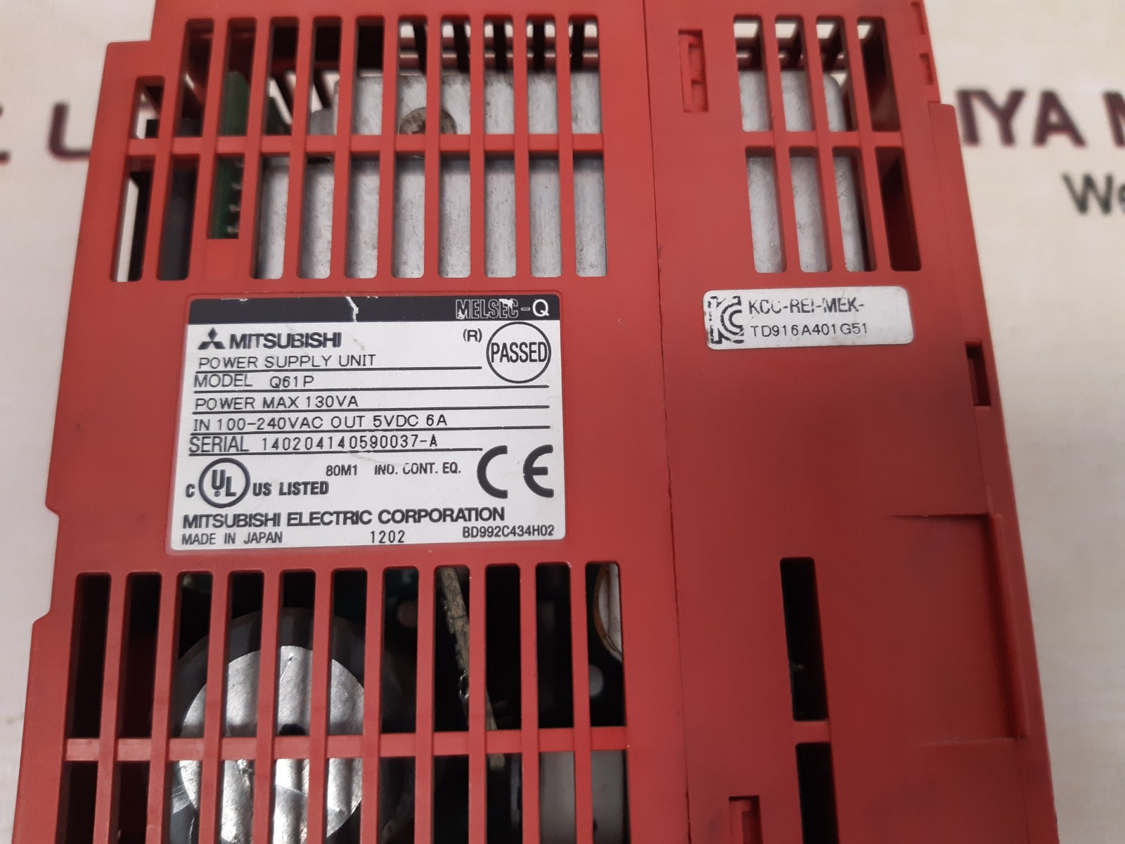Mitsubishi q61p melsec-q power supply unit