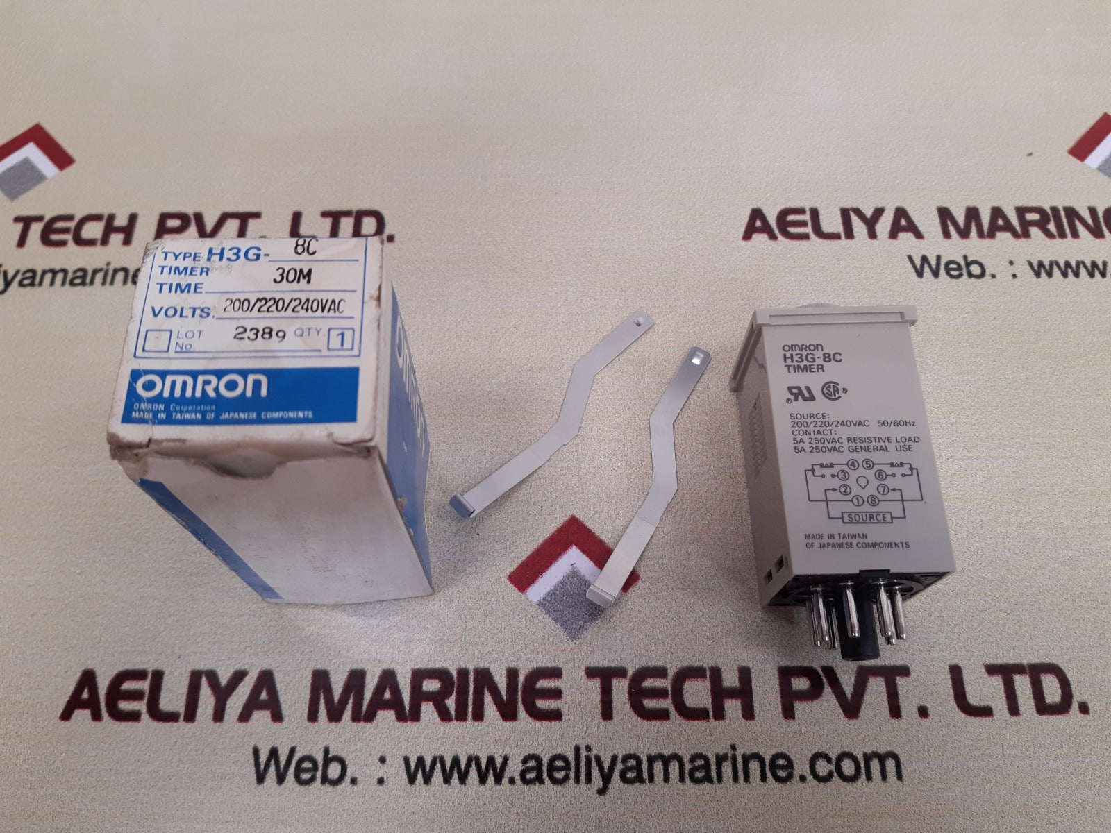 Omron h3g-8c timer 0-30min 200/220/240vac