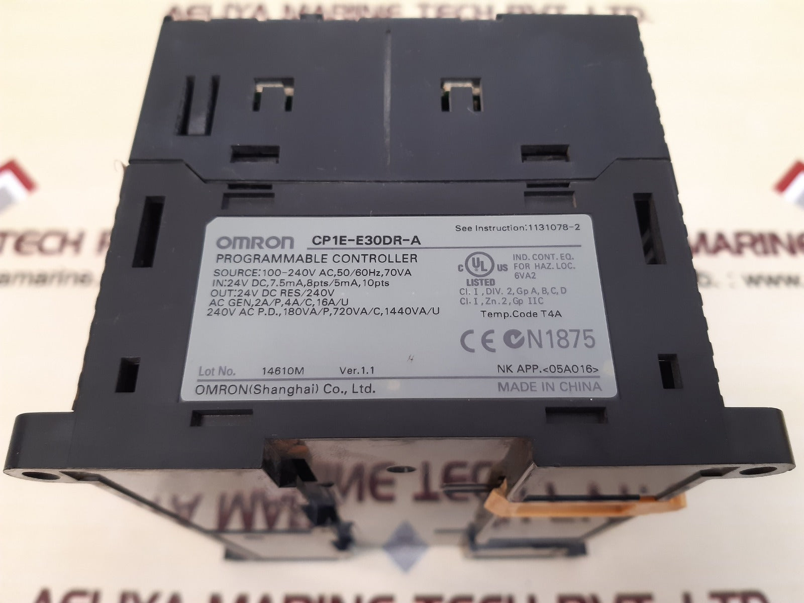 Omron cp1e-e30dr-a programmable controller 100-240v ac,50/60hz,70va