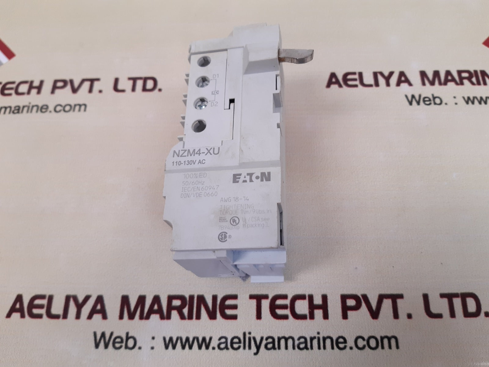Eaton moeller nzm4-xu undervoltage release 110-130v ac