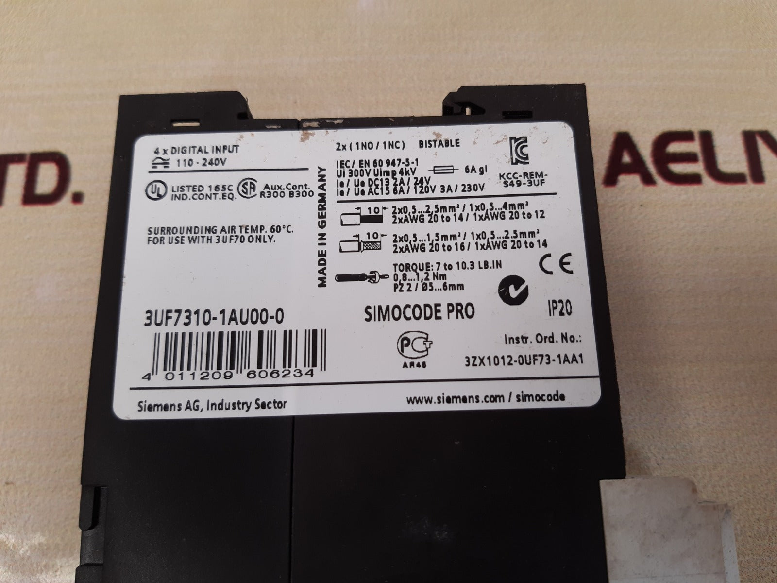 Siemens 3uf7310-1au00-0 digital module