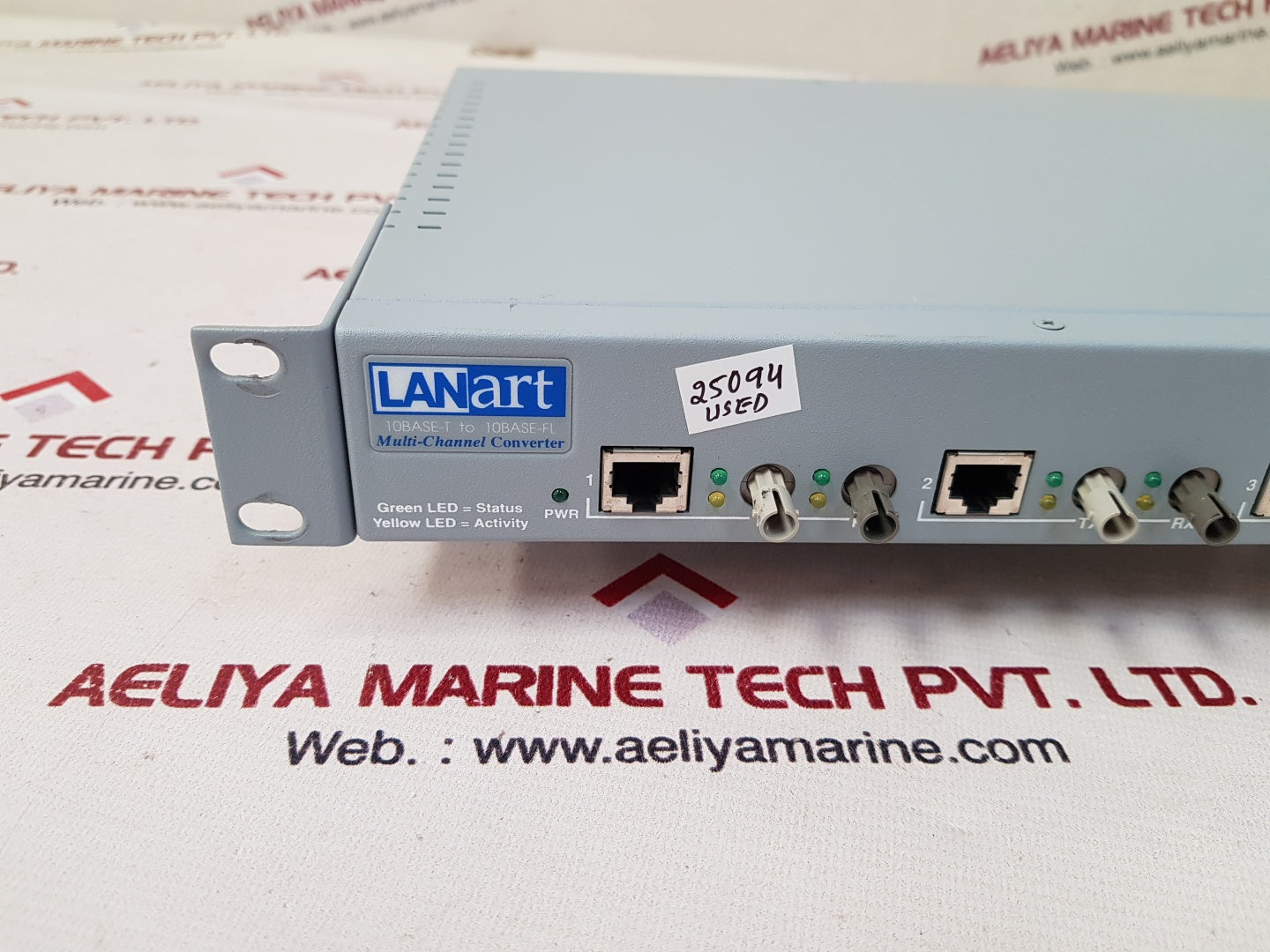 Lanart 10base-t to 10base-fl multi-channel converter