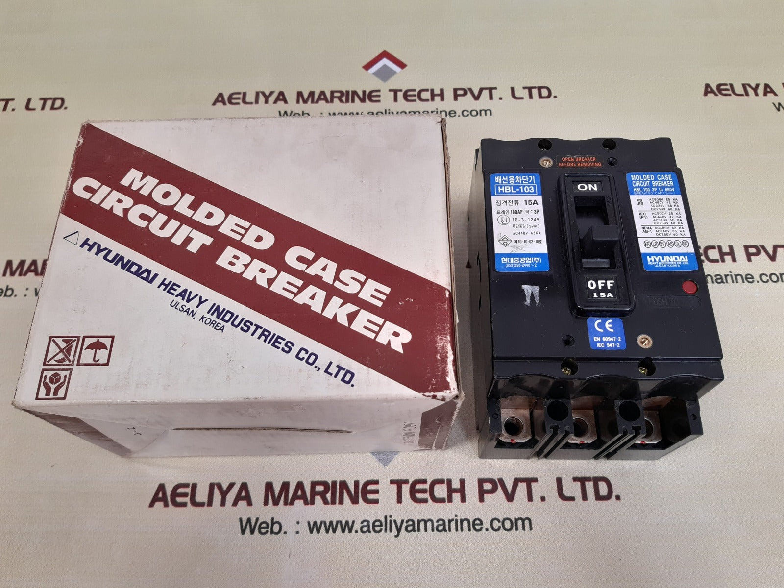 Hyundai hbl-103 3p molded case circuit breaker