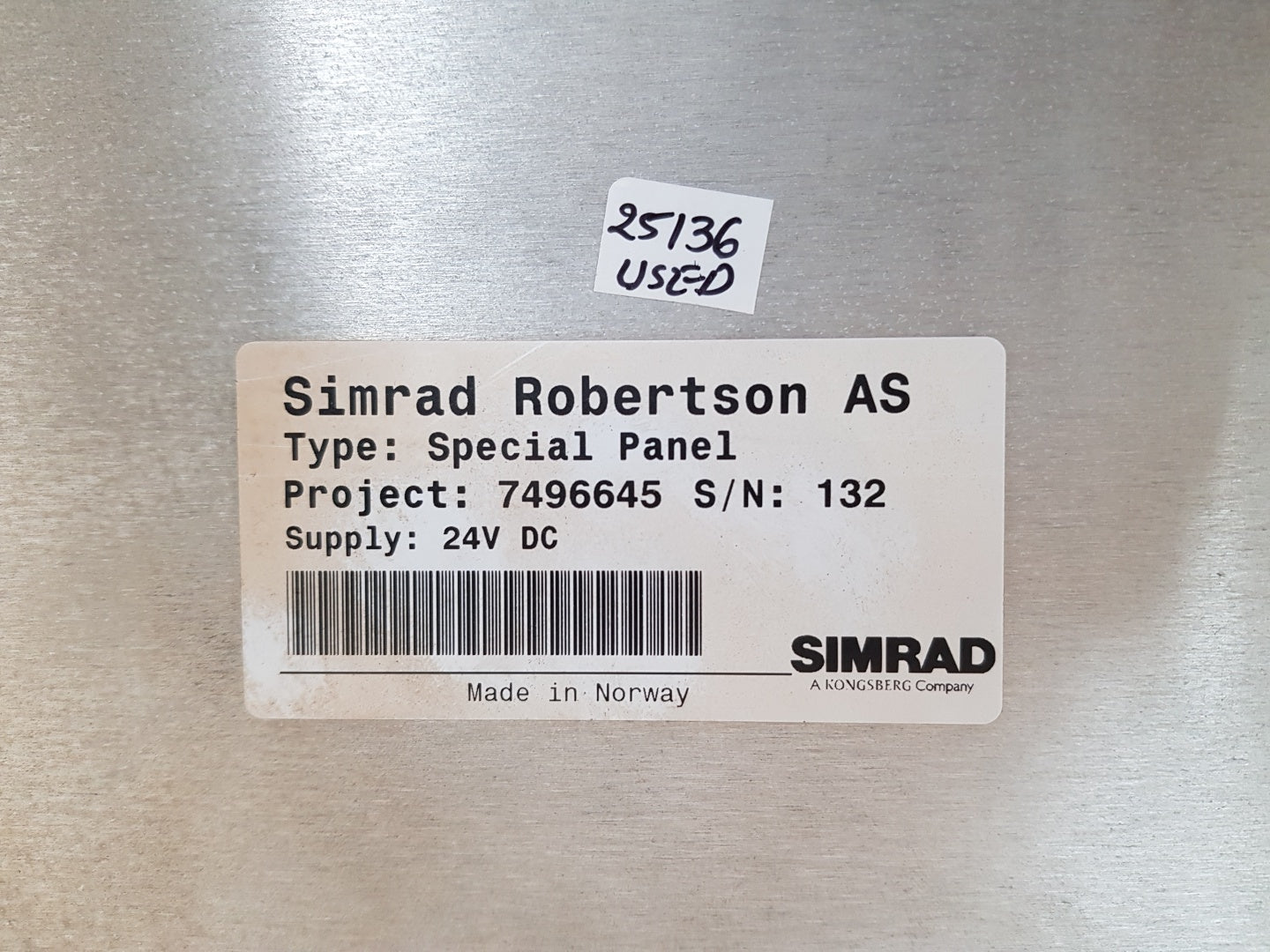 Simrad robertson 7496645 special panel