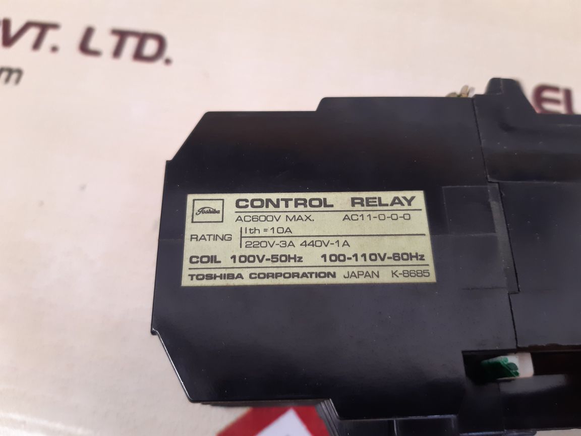 Toshiba a8a-44 (4a4b) control relay 100v-50hz 100-110v-60hz new