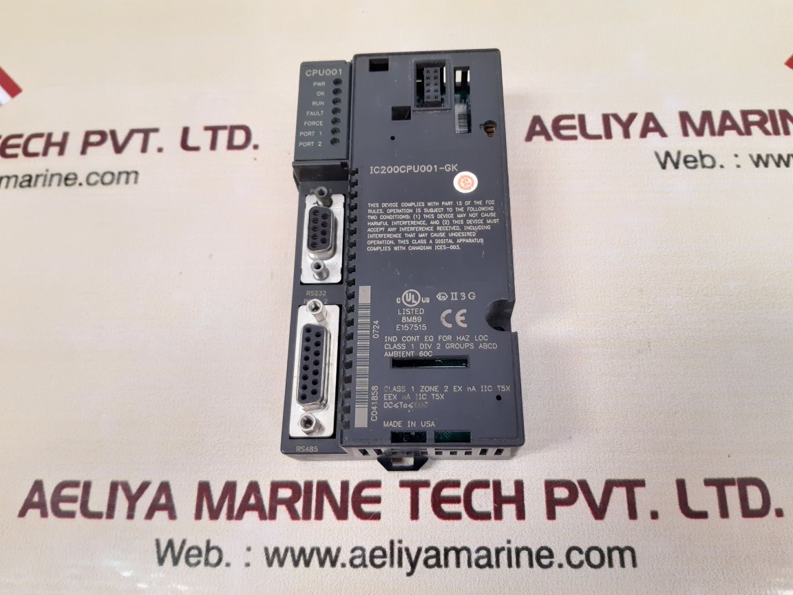 Ge fanuc ic200cpu001-gk