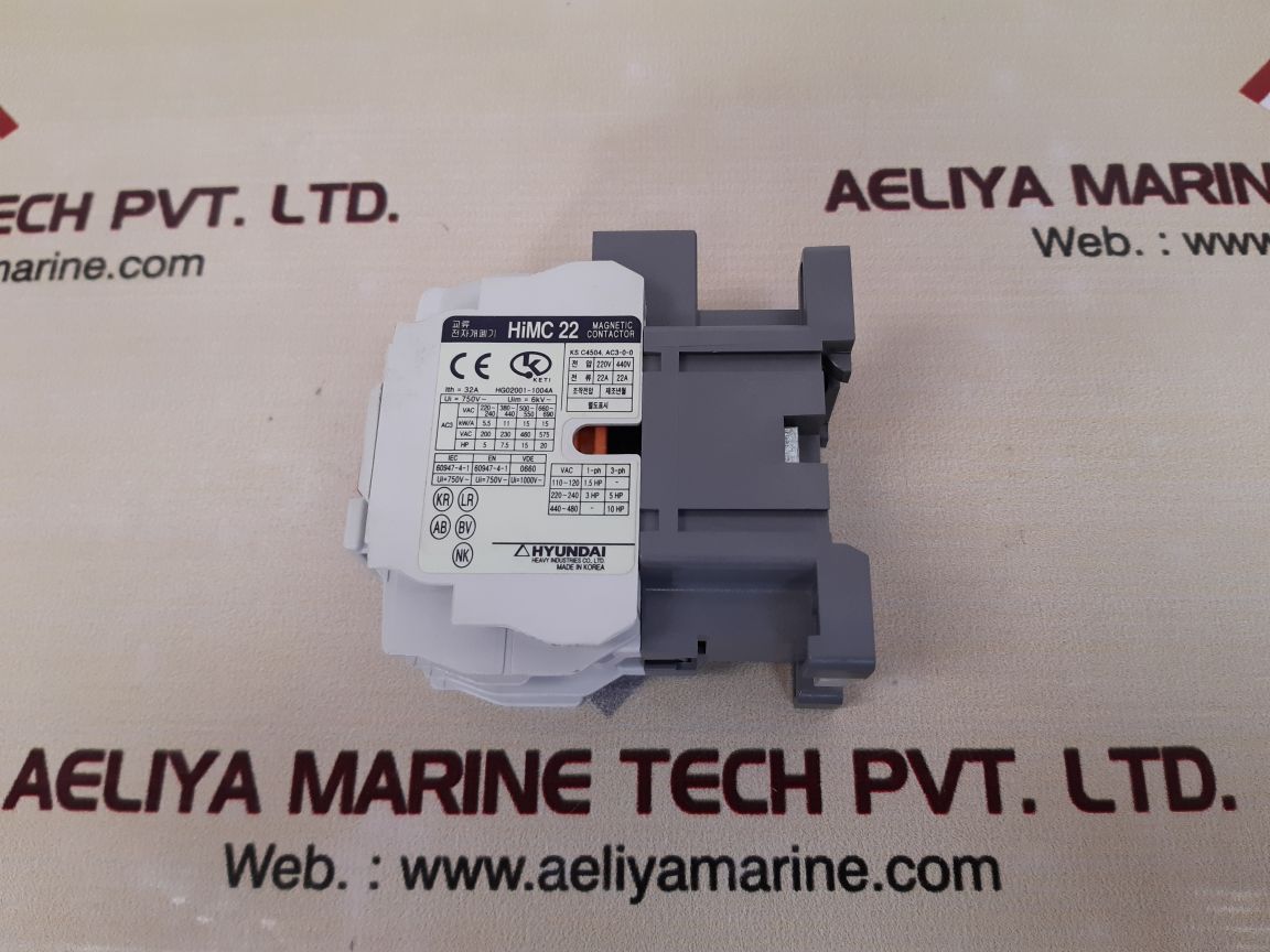 Hyundai himc 22 magnetic contactor 200c/50hz 200..220v/60hz