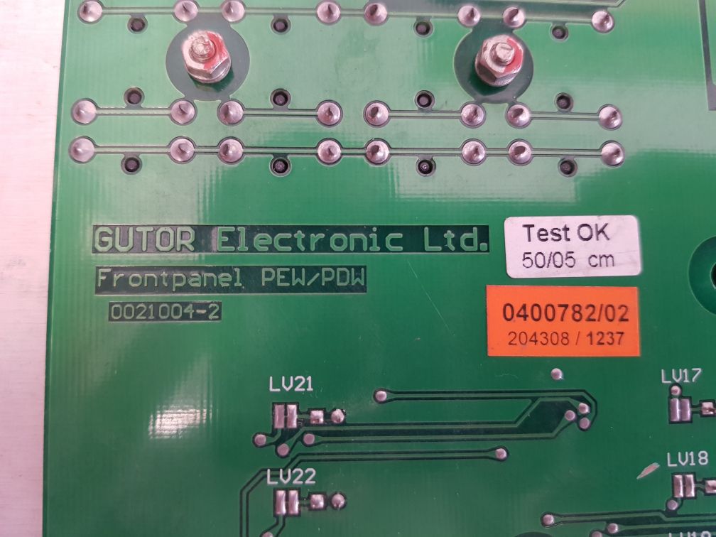 Gutor frontpanel pew/ pdw 0021004-2 human-machine interface front panel