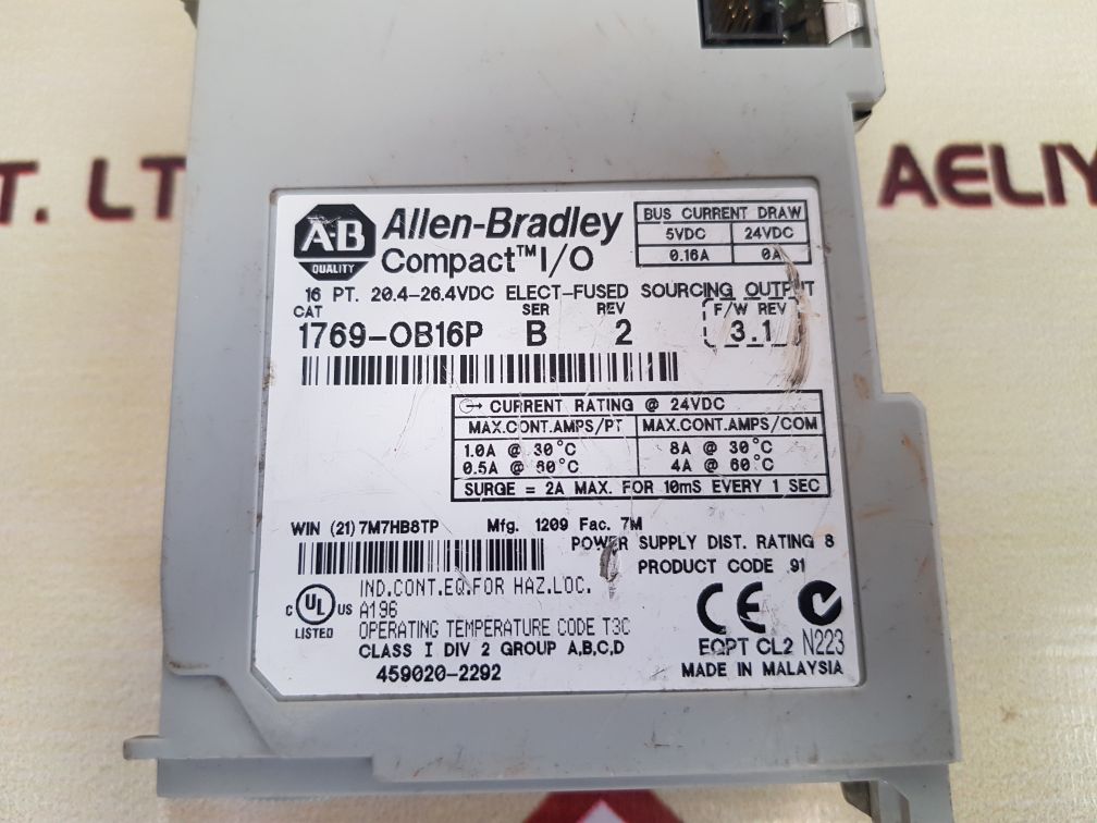 Allen-bradley 1769-ob16p ser.b compact i/o output module