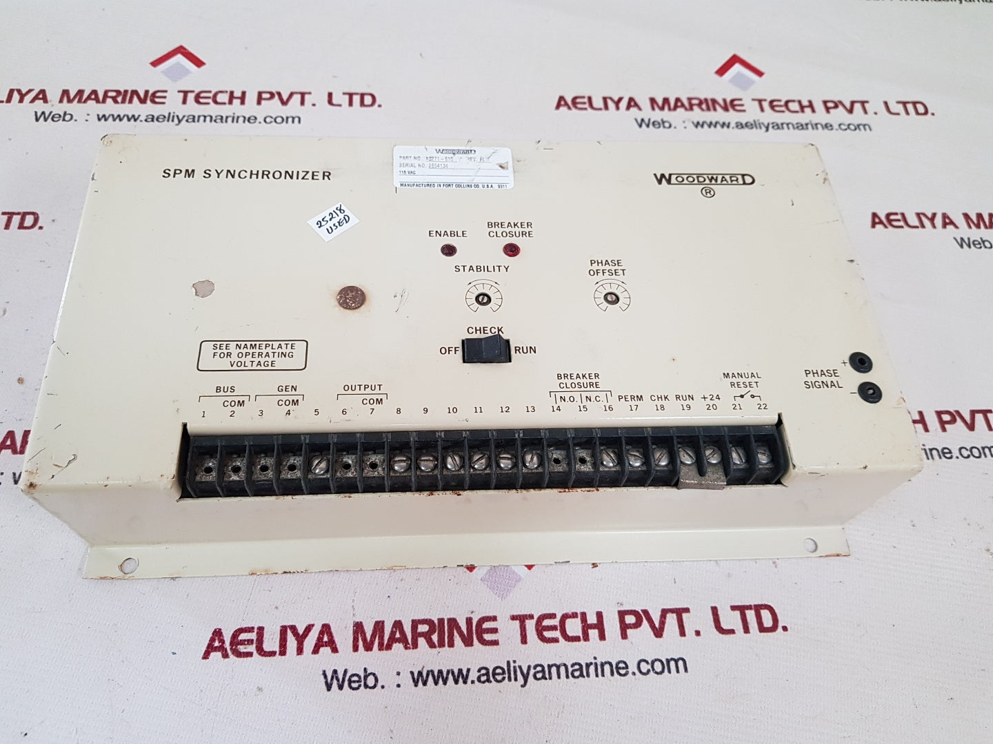 Woodward a8271-610 spm synchronizer 115 vac