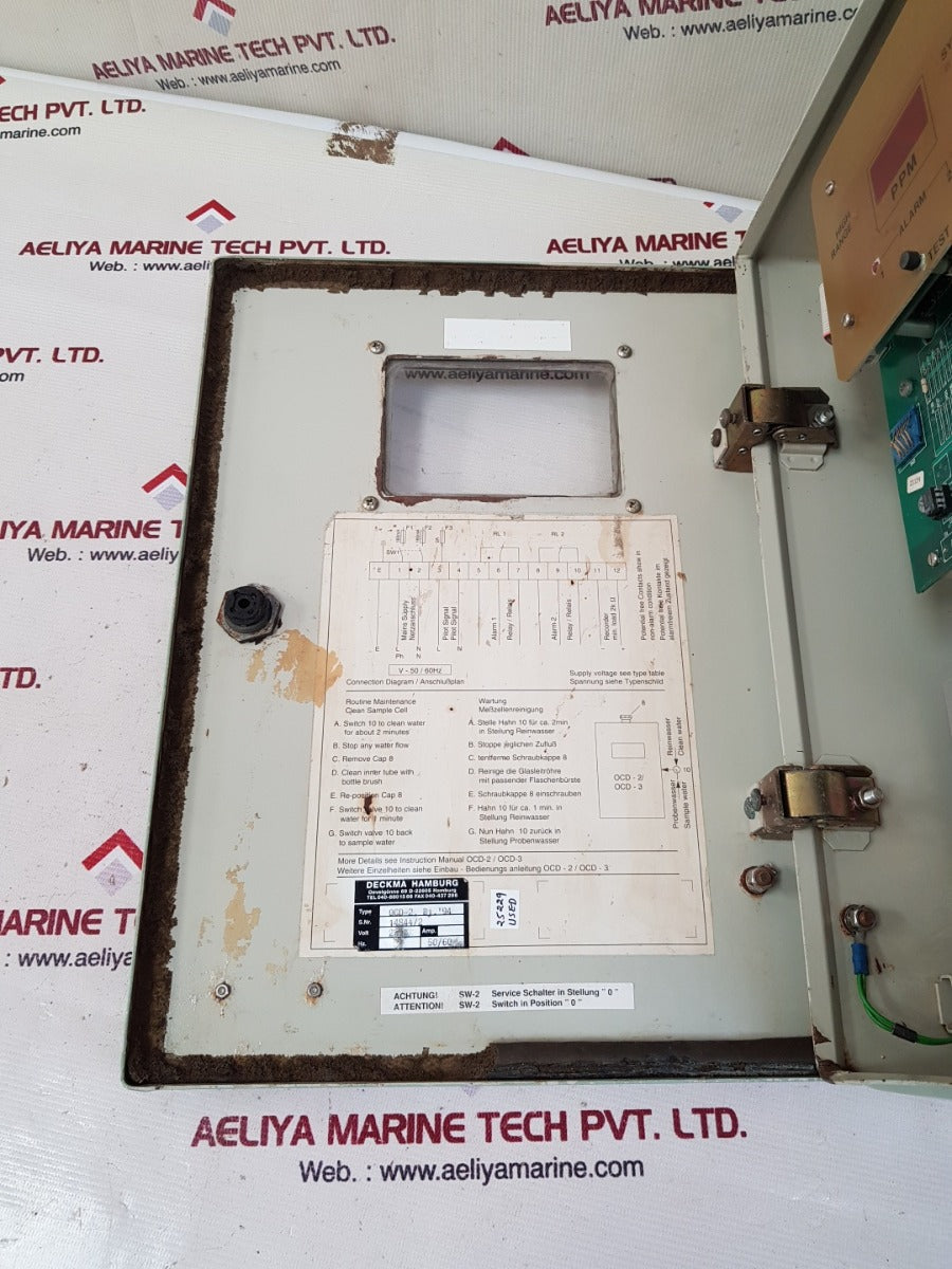 Deckma hamburg ocd-2 bilge alarm monitor ocd-2, bj.’94