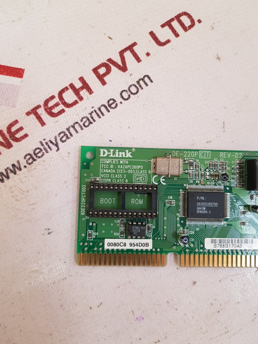 D-link de-220p ct rev-d2 ethernet adapter card module