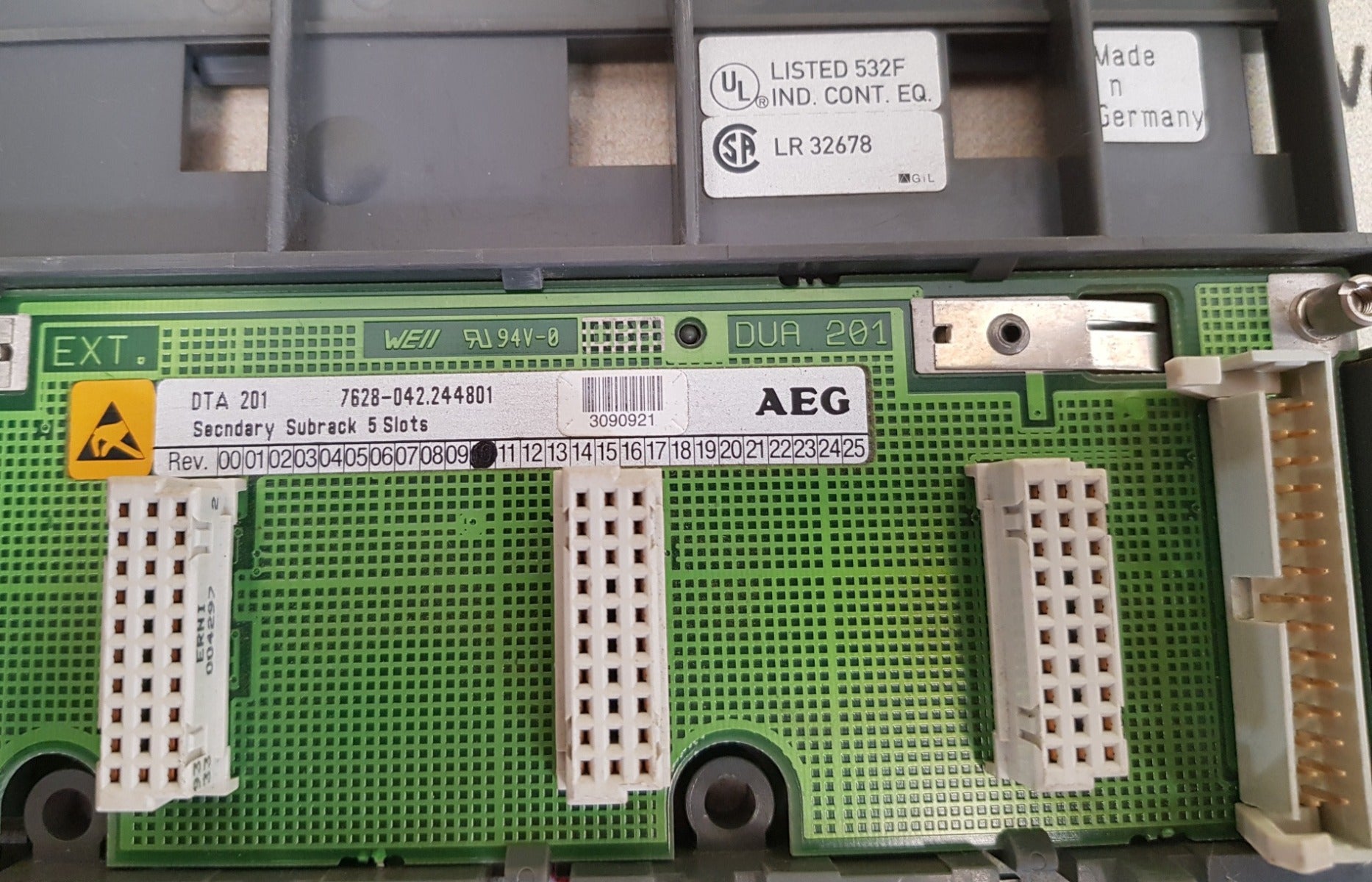 Aeg dta 201 rev.10 secondary subrack 7628-042.244801