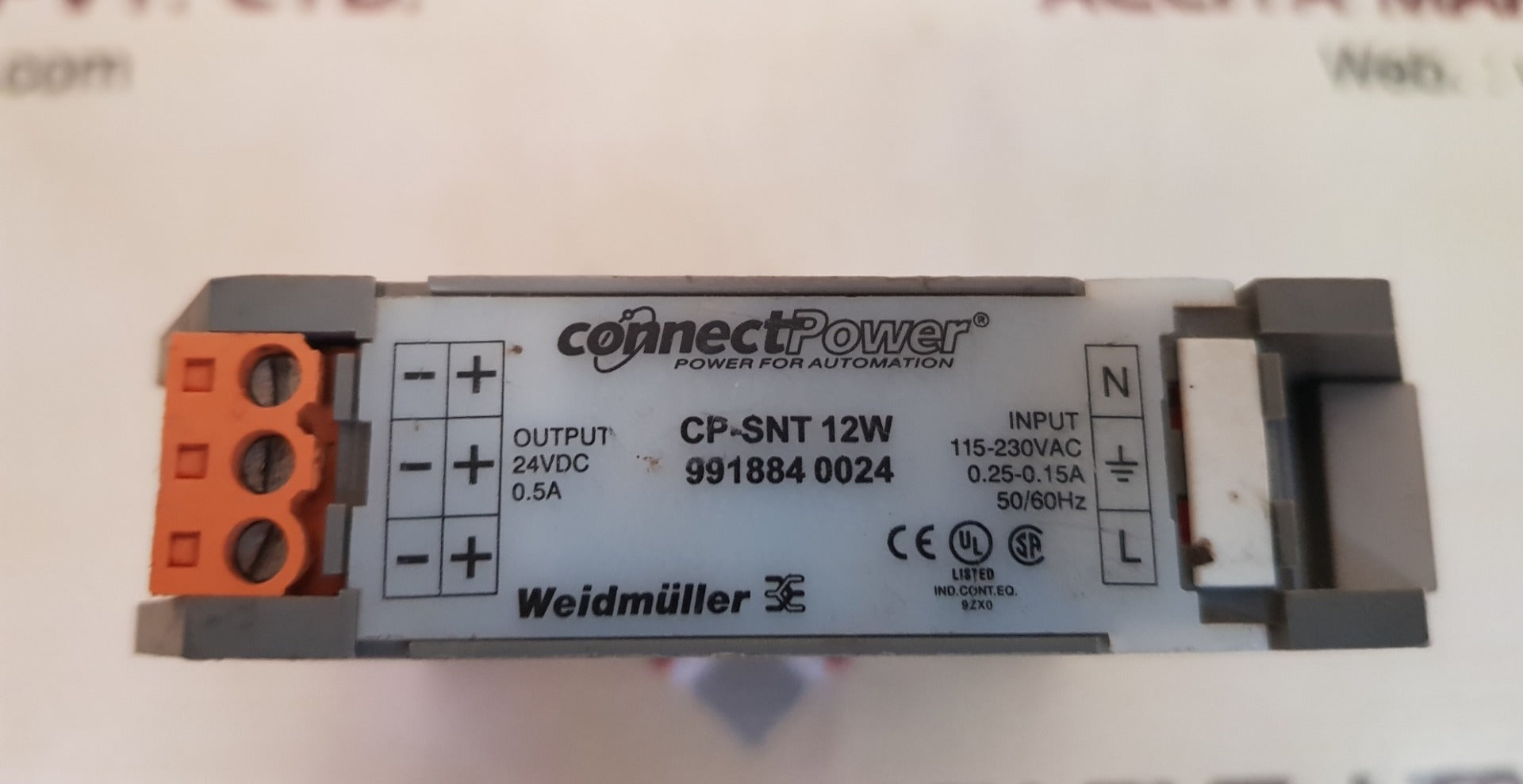 Weidmuller cp-snt 12w power supply 9918840024