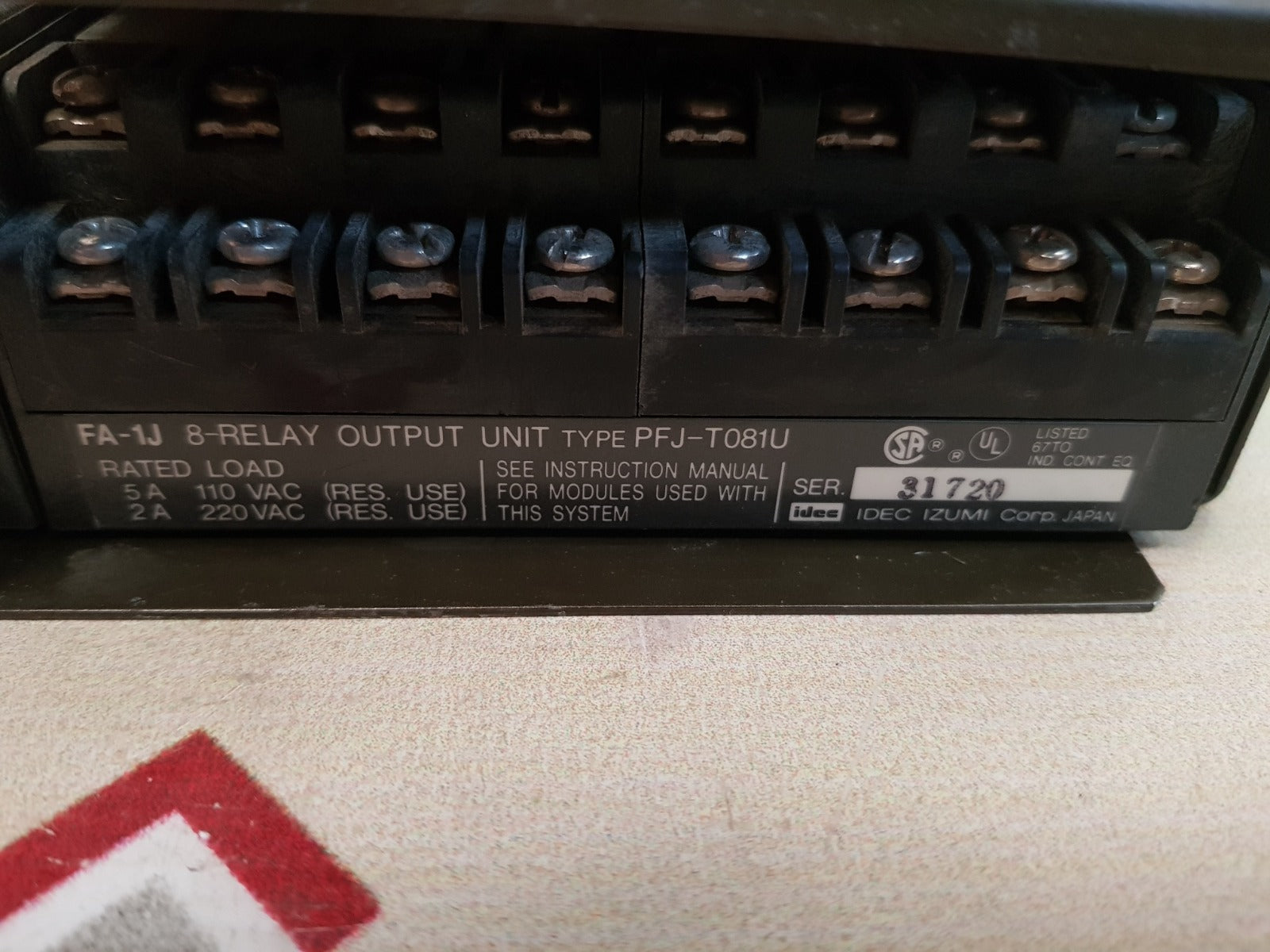 Idec pfj-t081u,pfj-dmu output unit pfj-dp1