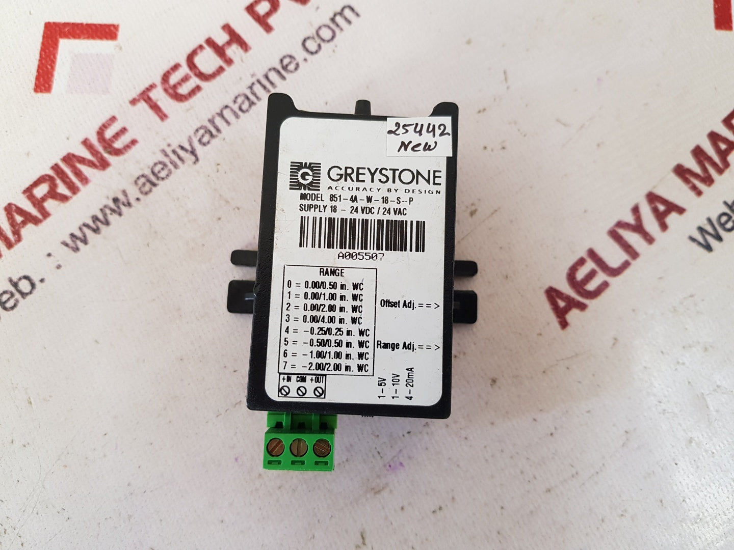 Greystone 851-4a-w-18-s-p low pressure transducers 851d4w