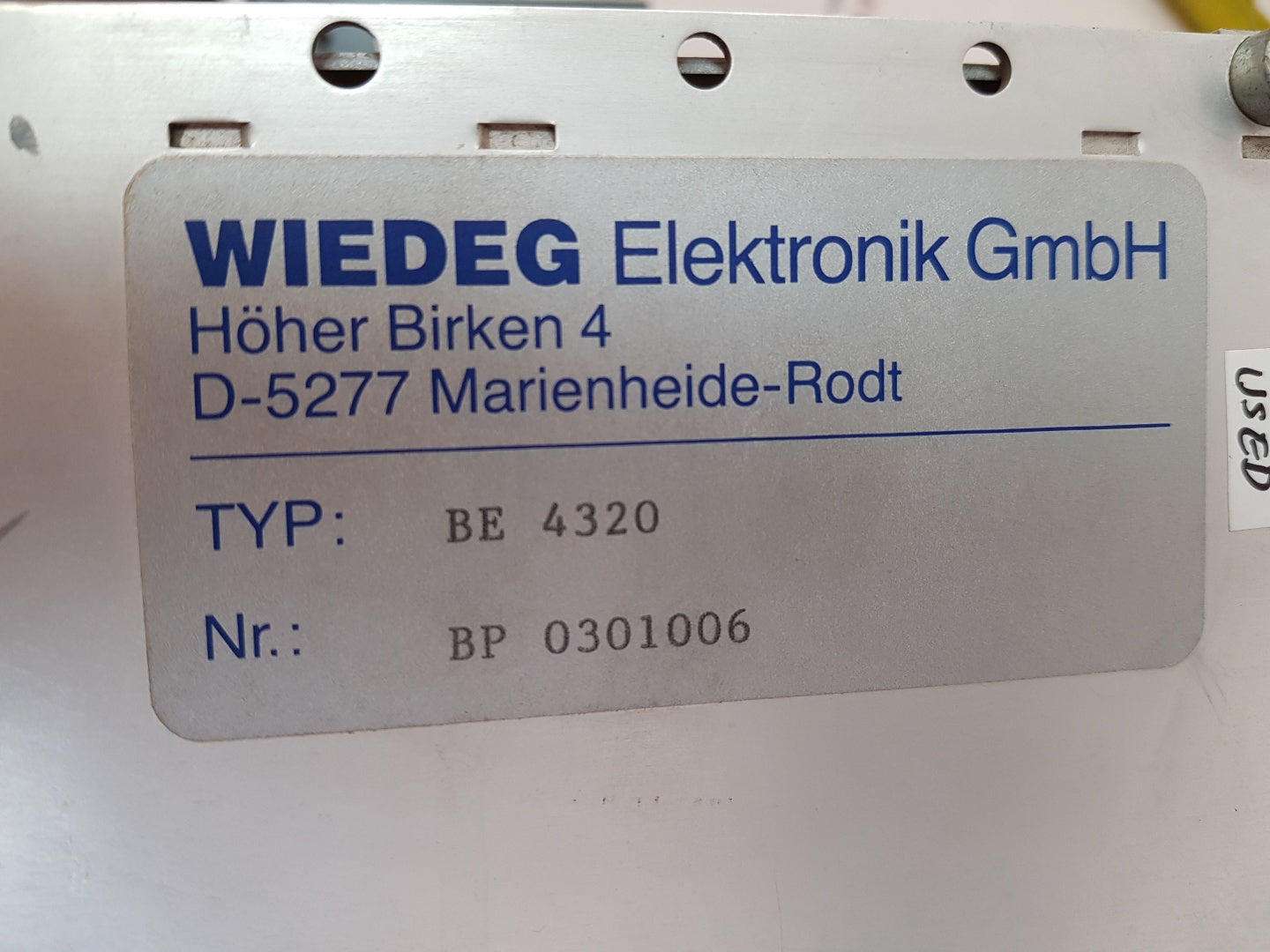 Wiedeg elektronik be 4320 rack