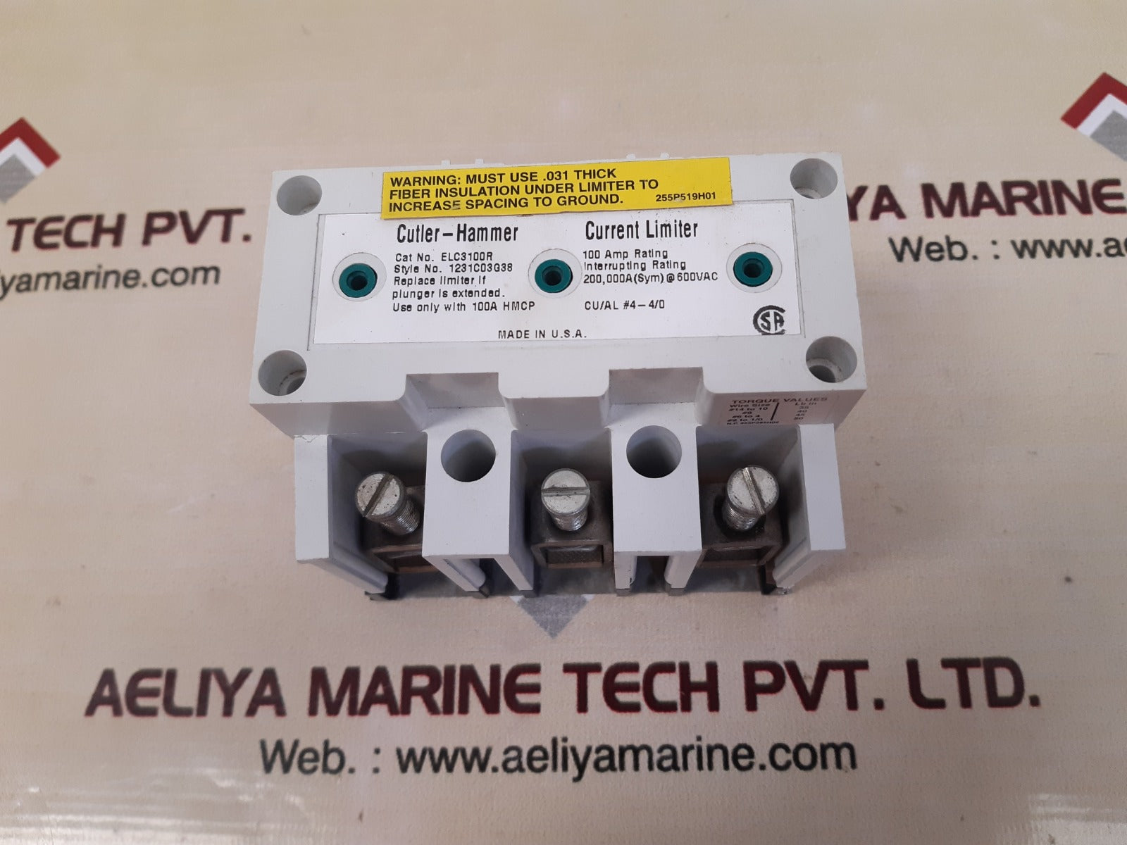 Eaton/cutler-hammer elc3100r current limiter