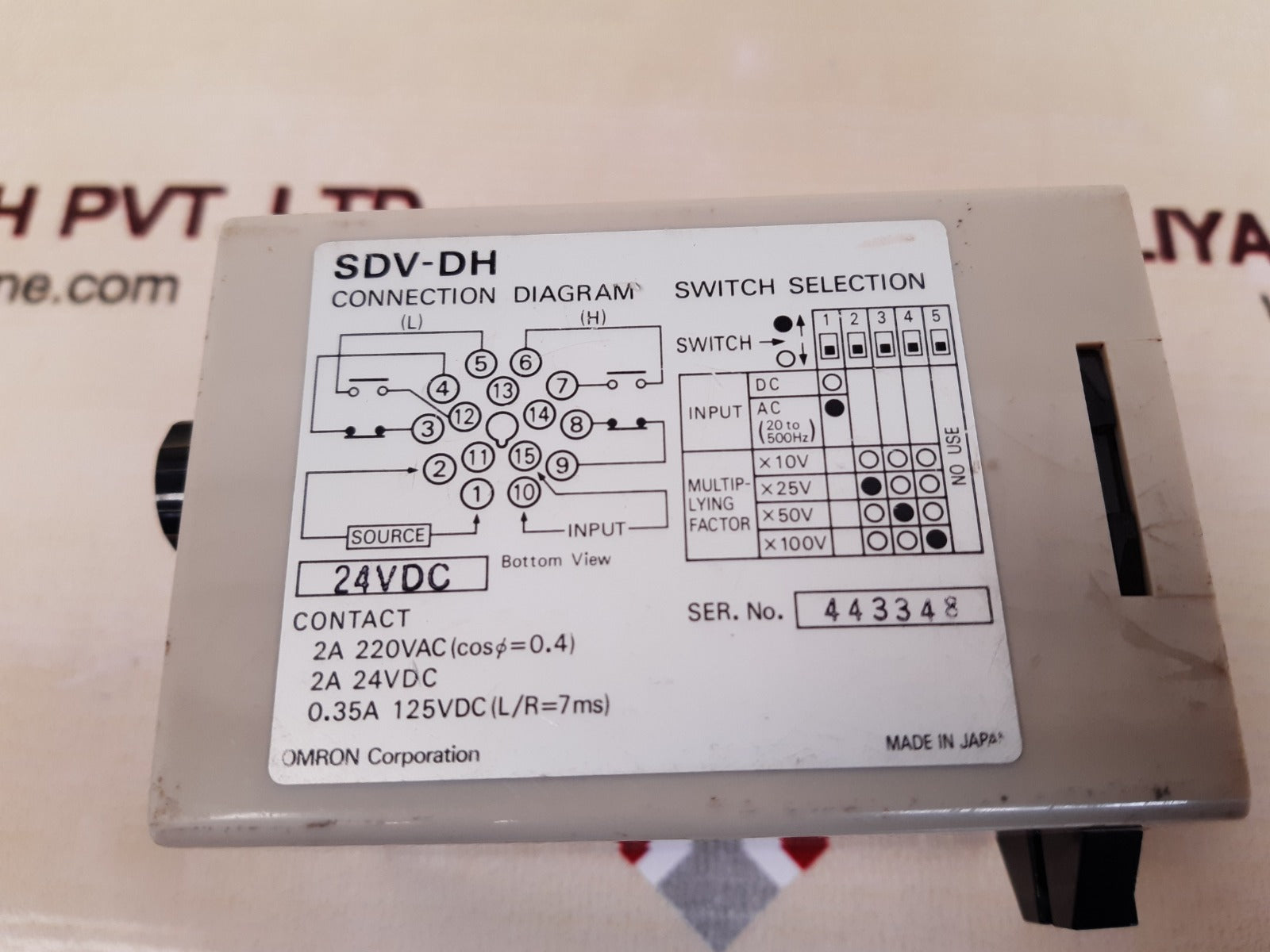 Omron sdv-dh2 voltage sensor