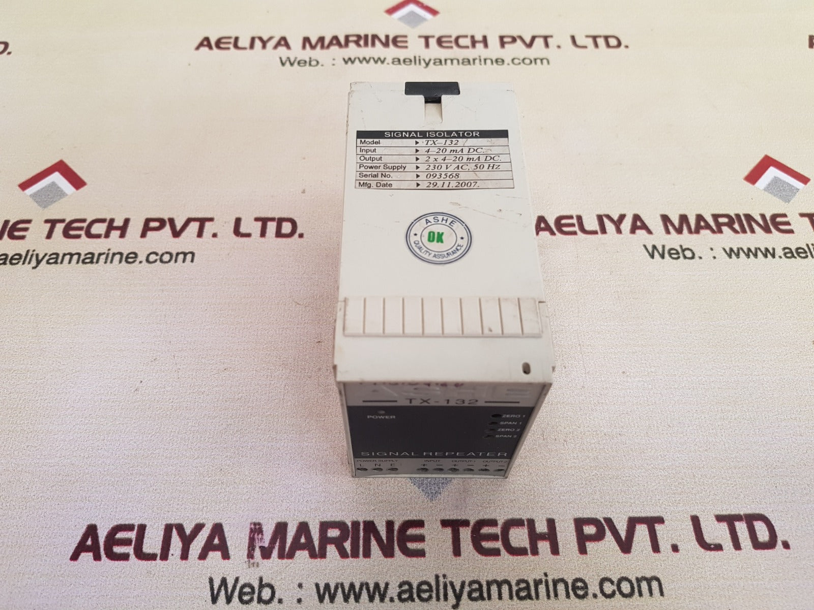 Ashe Tx-132 Signal Isolator Repeater 230V Ac, 50Hz