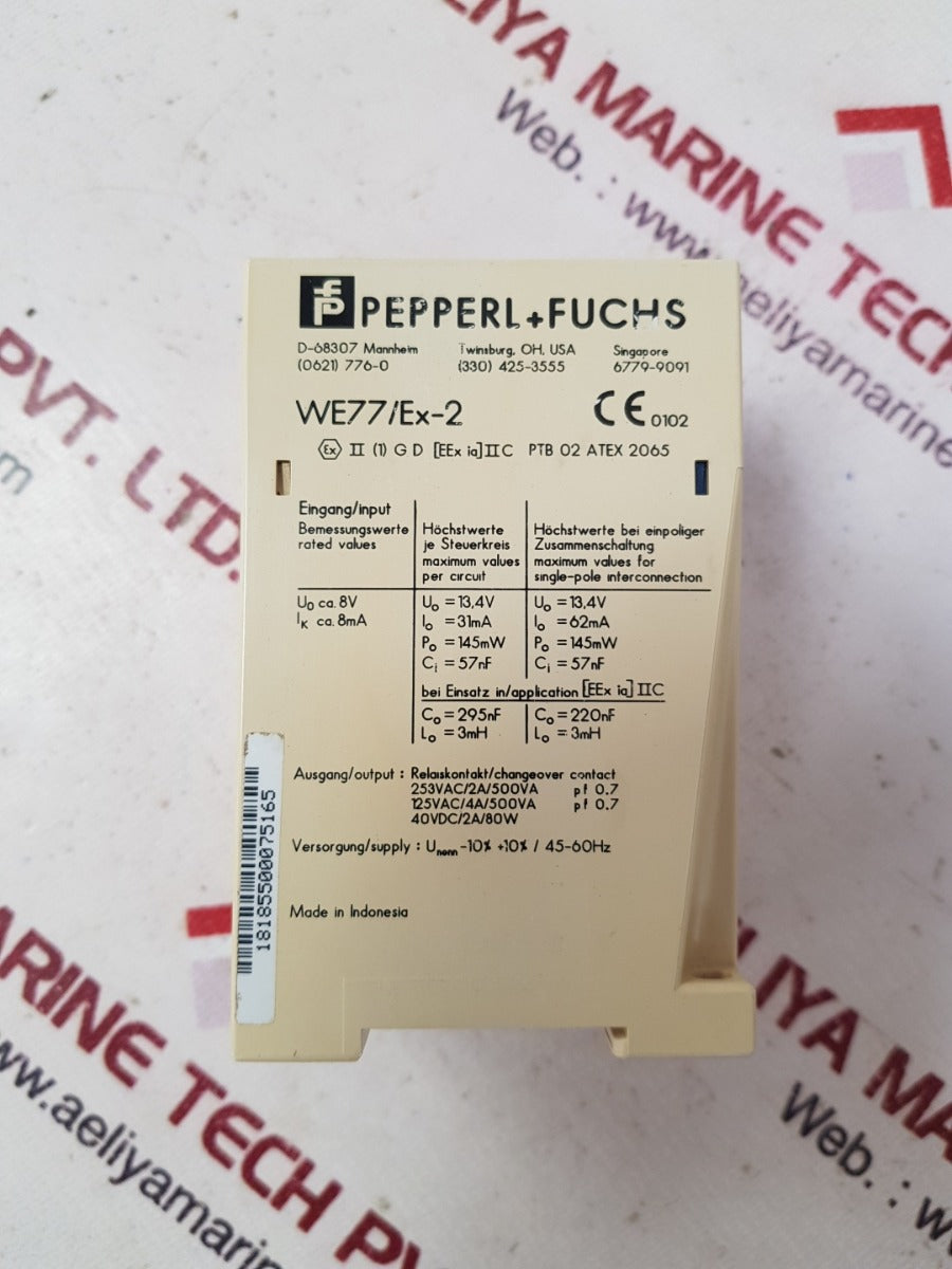 Pepperl+fuchs we77/ex-2 switching isolator 230vac