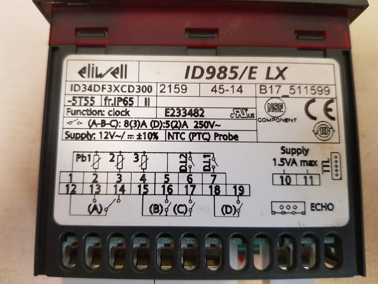 Eliwell Id985/Elx Electronic Controller Id34Df3Xcd300