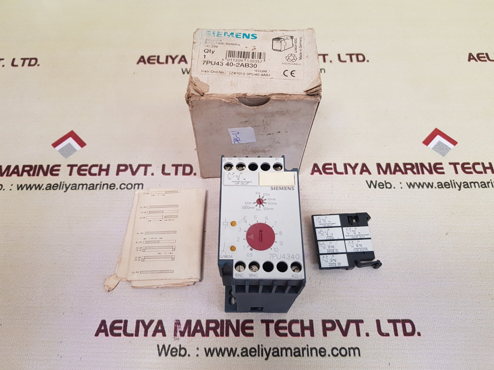 Siemens 7Pu4340-2Ab30 Timing Relay 50/60Hz...100H