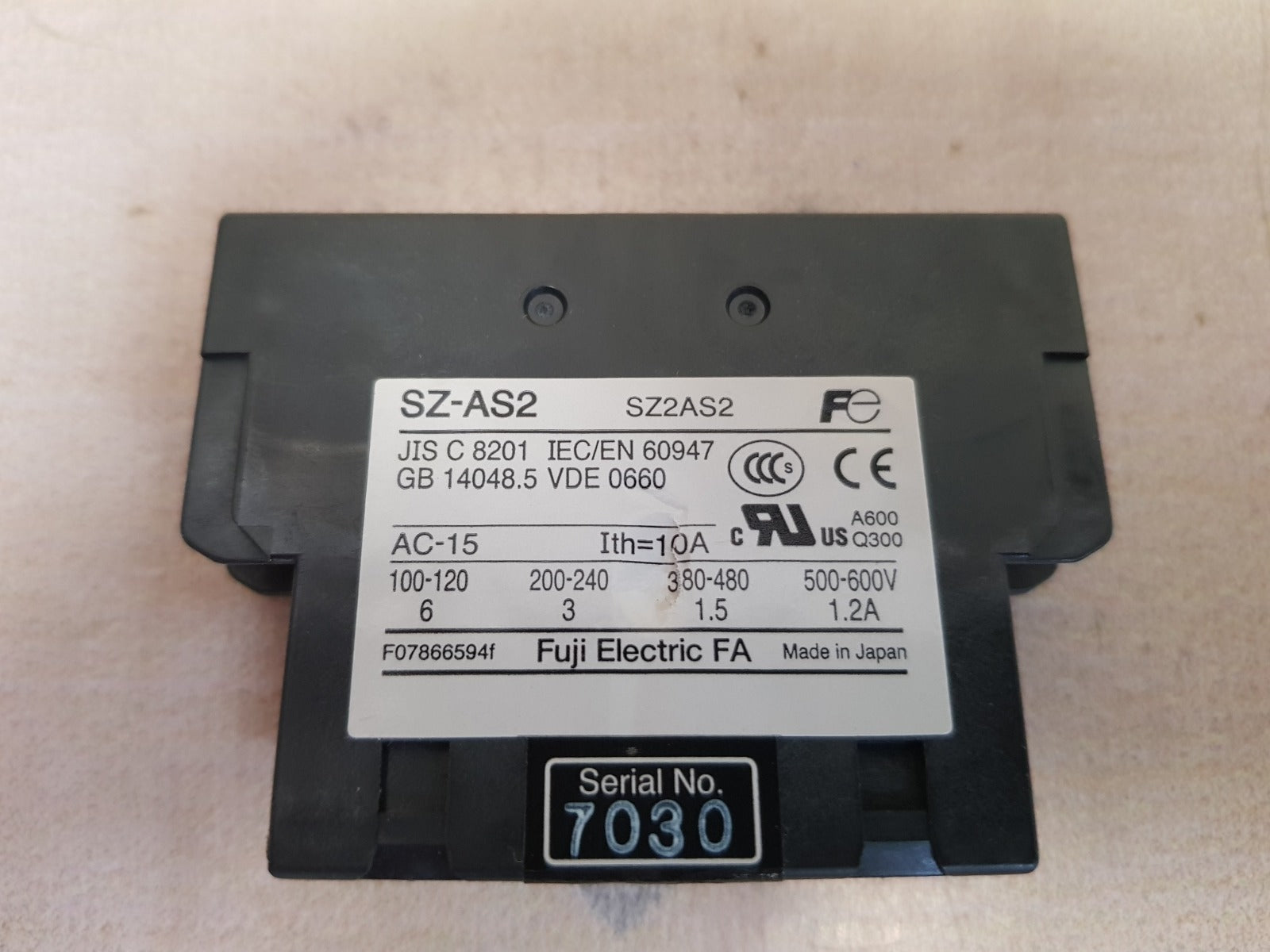 Set Of 4X Fuji Electric Sz-as2 Auxiliary Contact