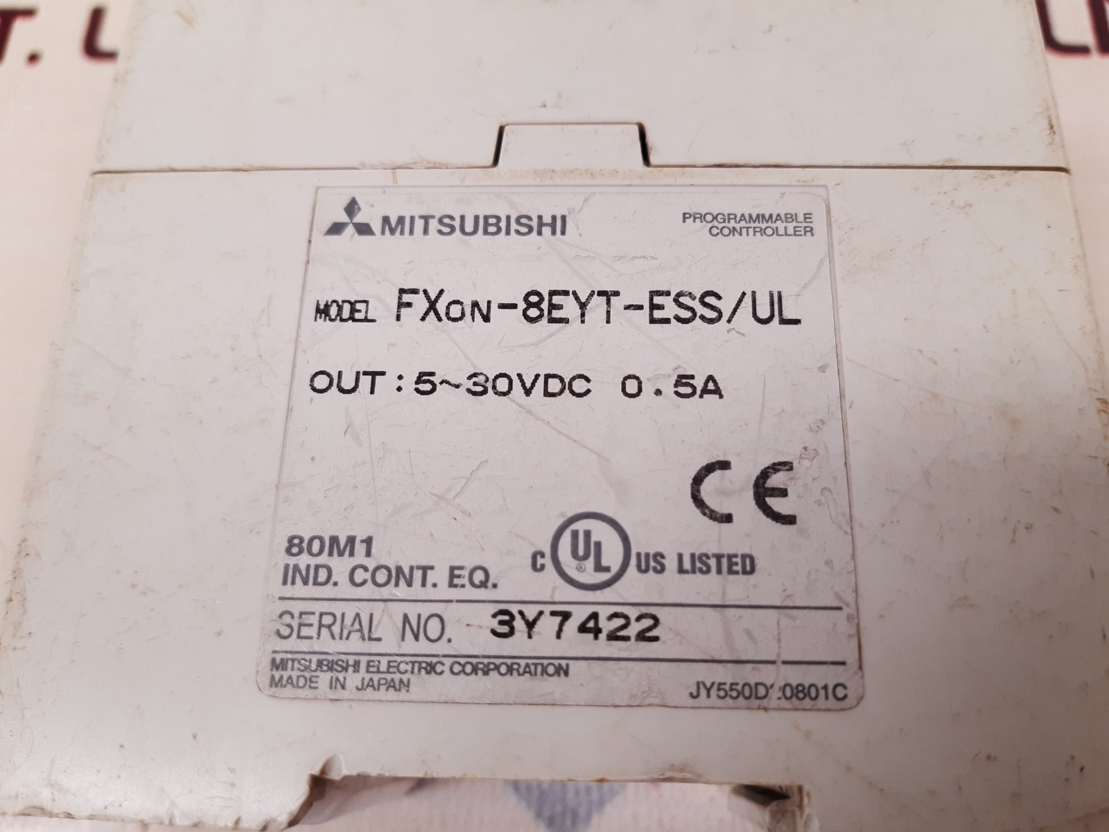 Mitsubishi 8eyt-ess ul/fxon-8eyt-ess/ul programmable controller