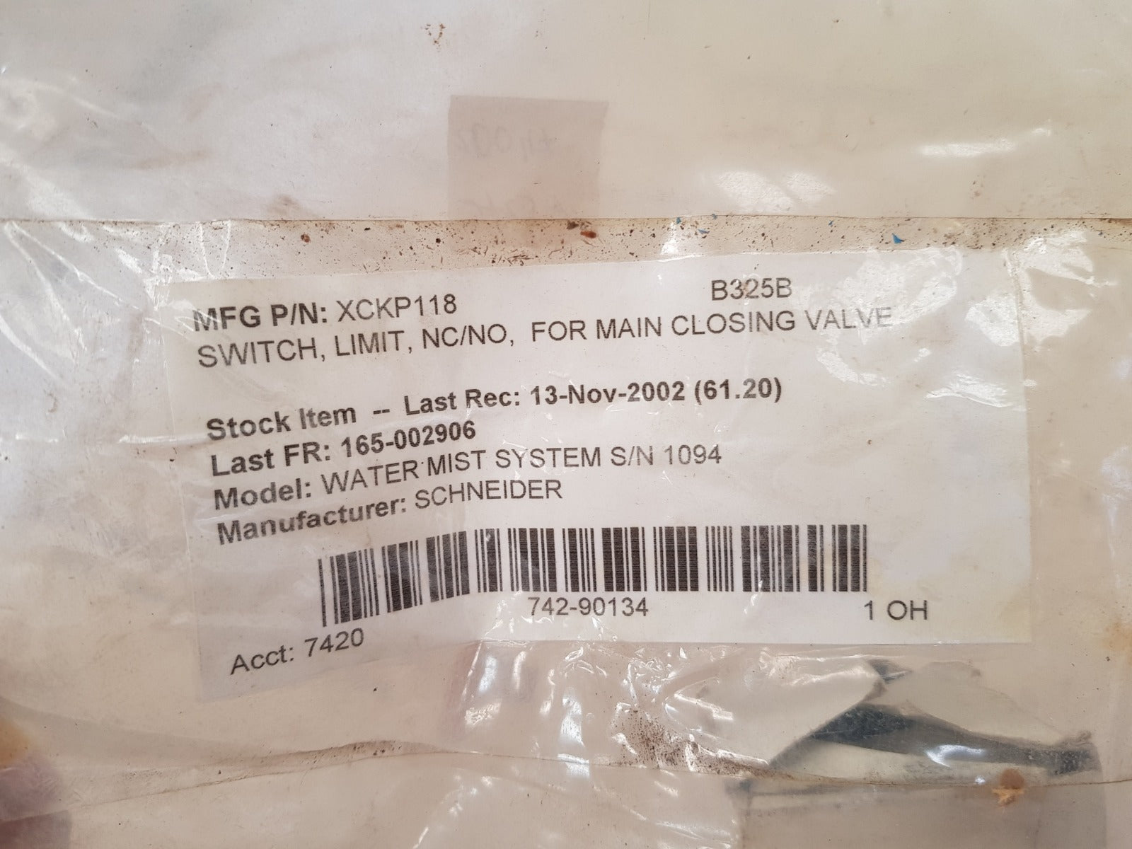 Telemecanique xck-p118 limit switch