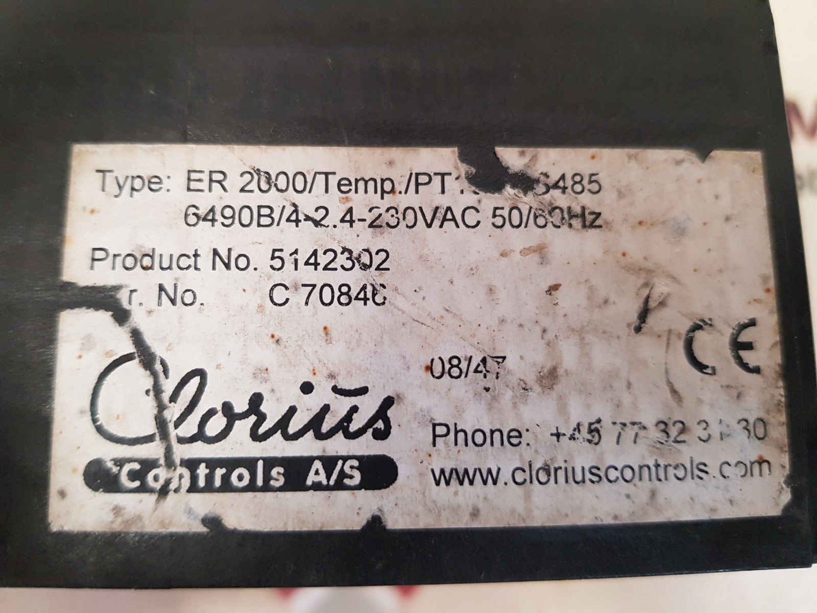 Clorius er 2000 temperature controller 5142302