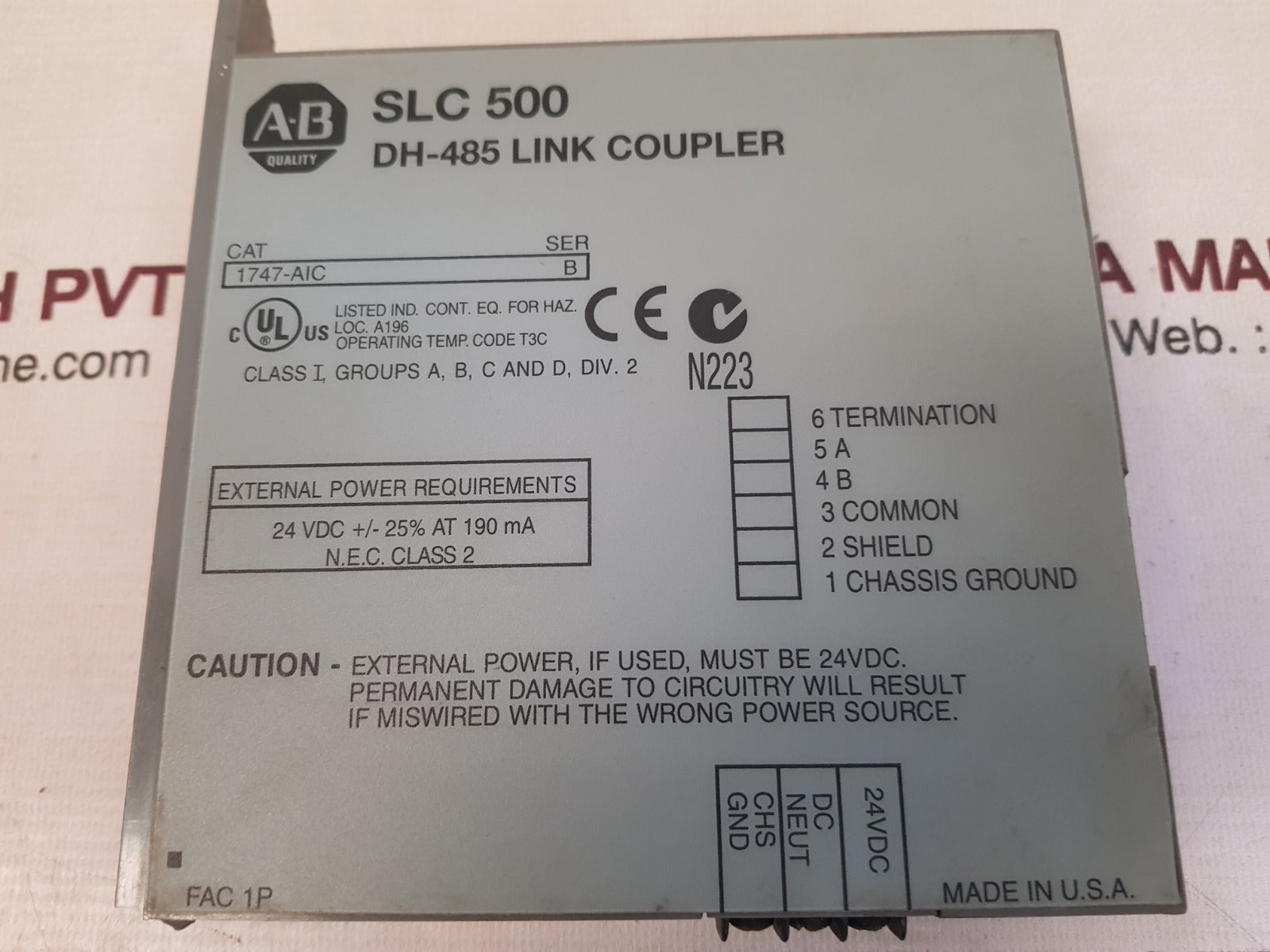 Allen-bradley 1747-aic Dh-485 Link Coupler Ser.B