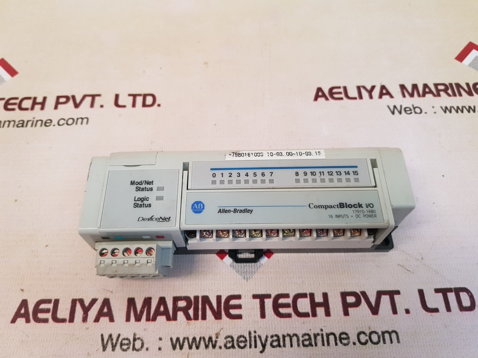 Allen-bradley 1791D-16B0 Ser D Compact Block I/O Devicenet 16 Inputs