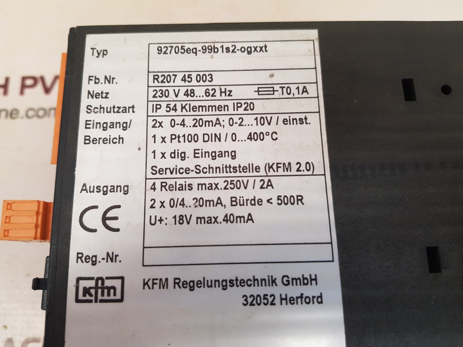 Kfm regelungstechnik 92705eq-99b1s2-ogxxt