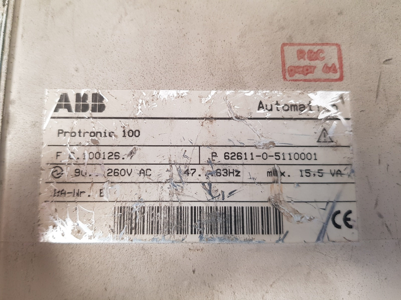 Abb protronic 100 process controller p 62611-0-5110001