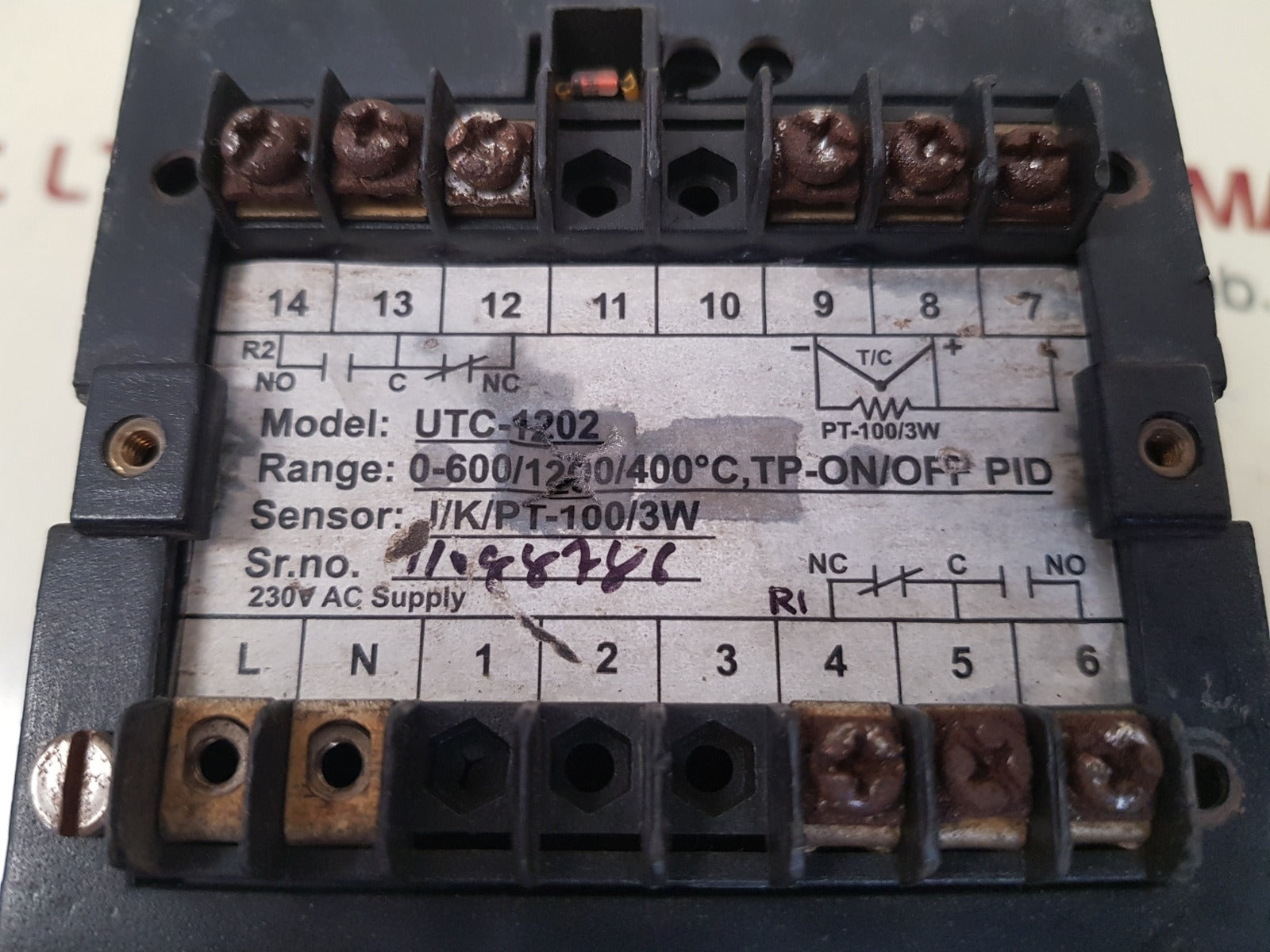 Multispan Utc-1202 Digital Temperature Controller 230V Ac Supply