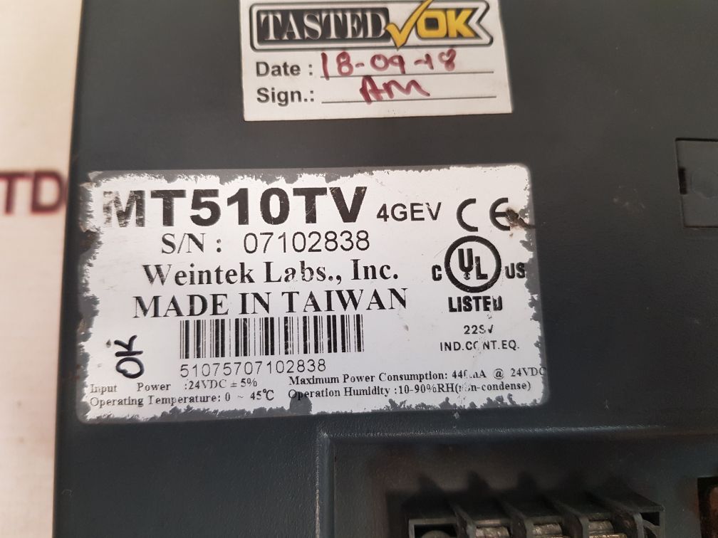 Weintek mt510tv 4gev touch screen panel