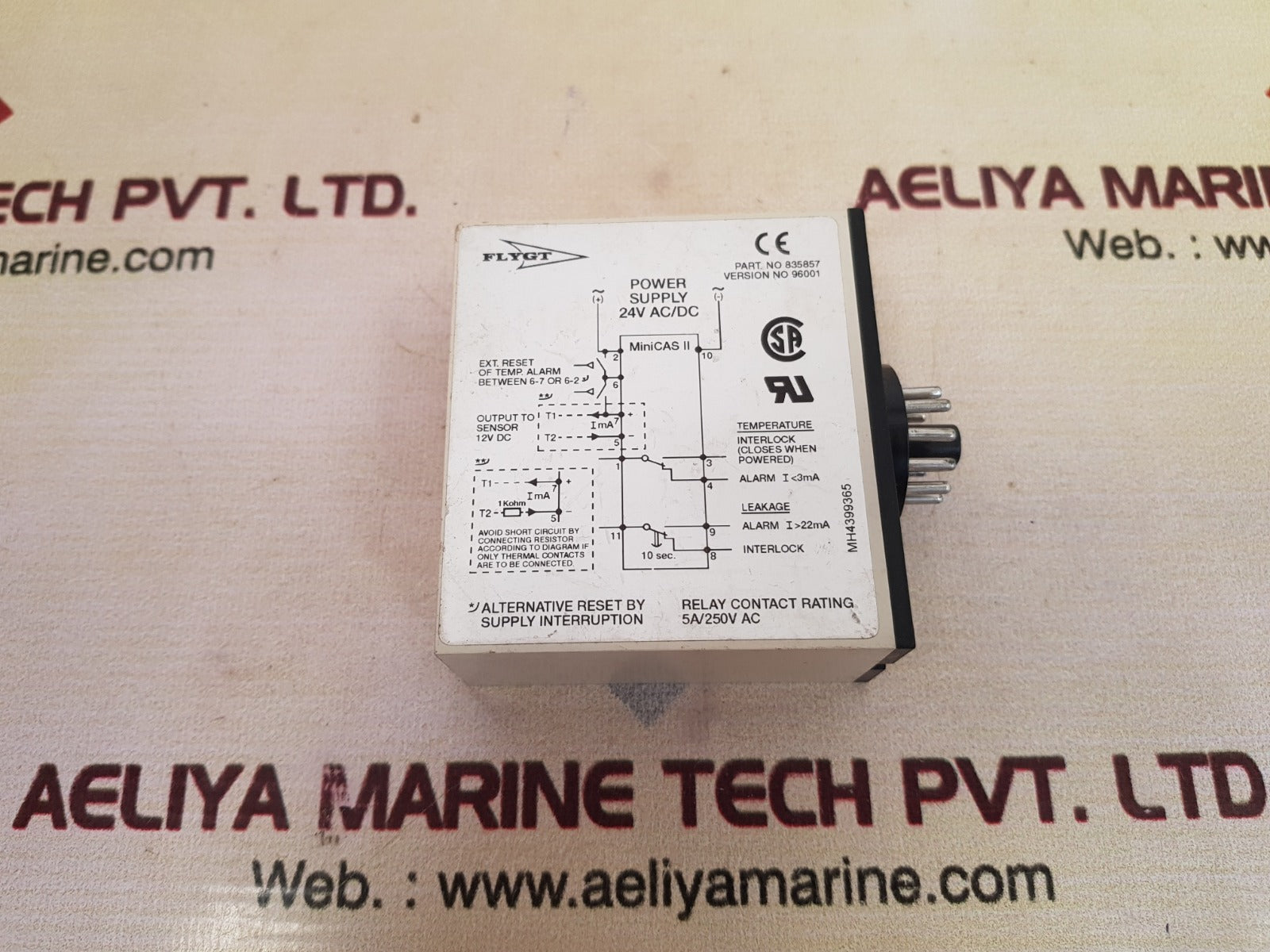 Flygt 835857 relay module 24v ac/dc used