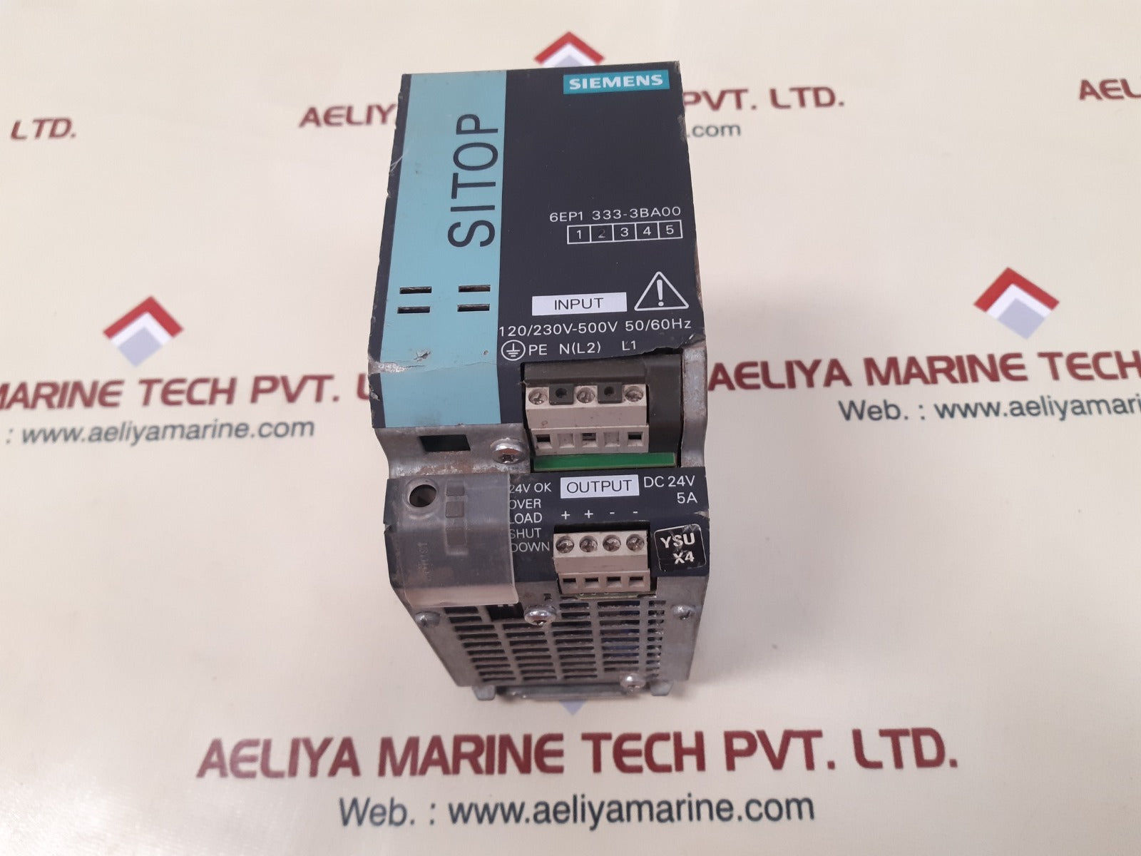 Siemens 6Ep1 333-3Ba00 Power Supply Sitop Modular 5A 1/2 Ph