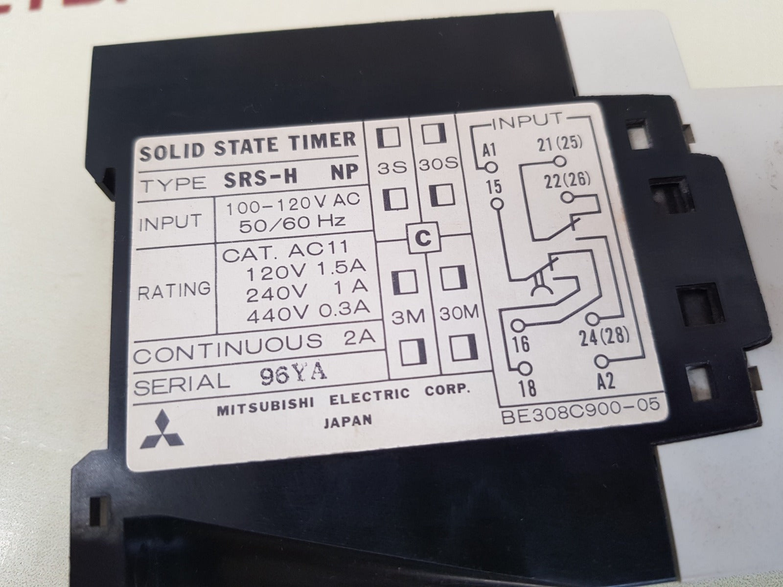 Mitsubishi Electric Srs-h Np Solid State Timer 100-120V Ac 50/60Hz