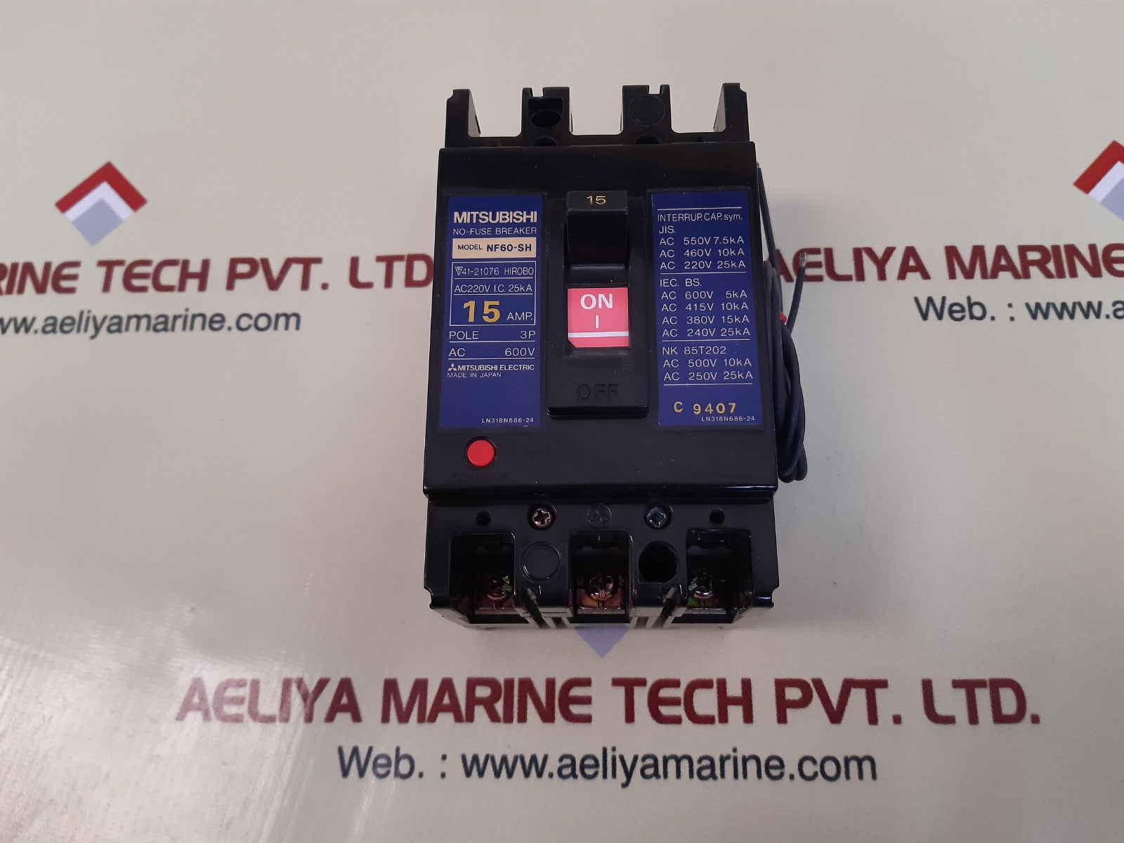 Mitsubishi Electric Nf60-sh No Fuse Breaker 15Amp