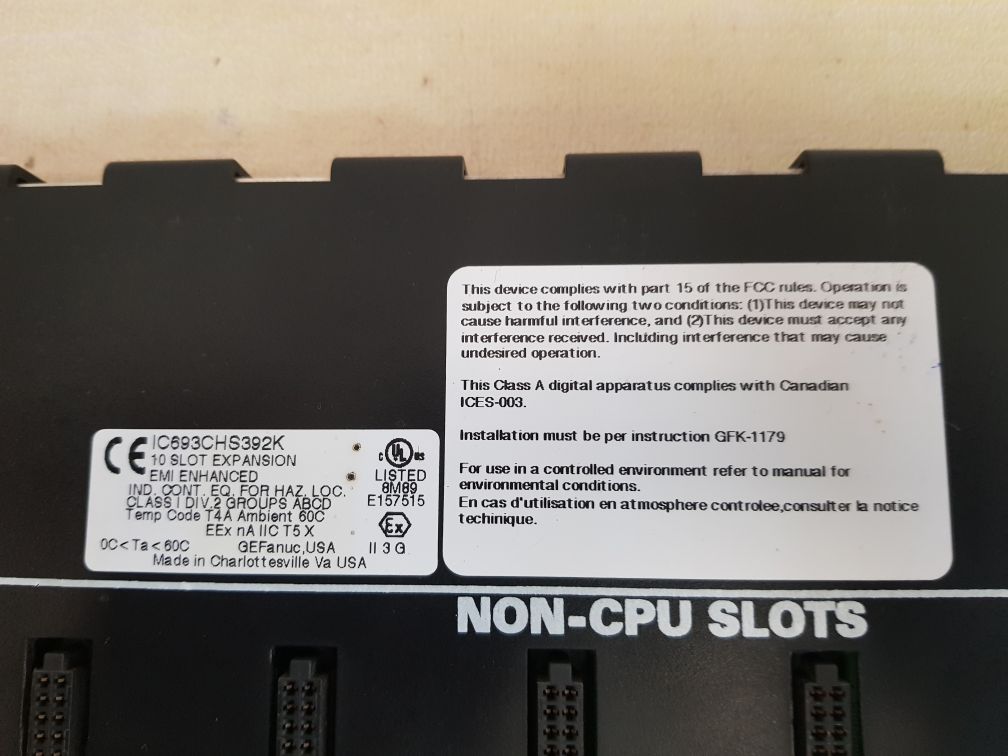 Ge fanuc ic693chs392k 10 slot expansion module used
