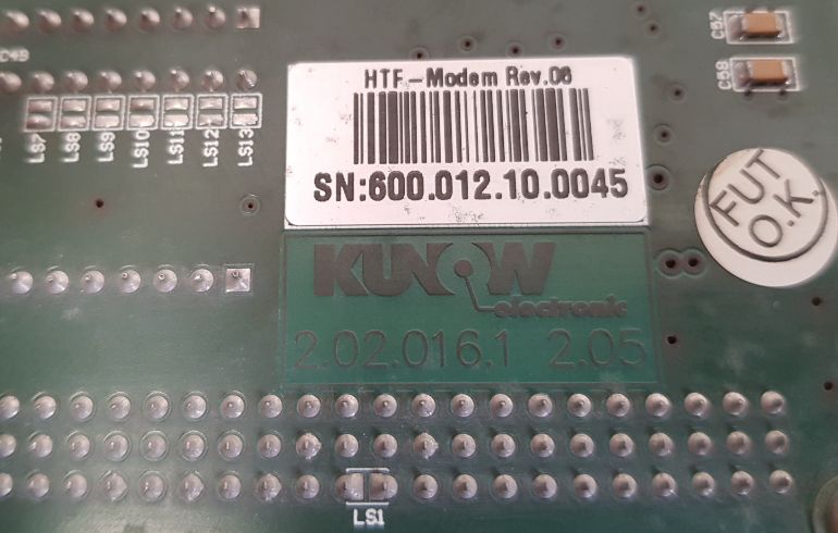 Kunow electronic cameron 619095-13-12-01 htf-modem pcb card Used