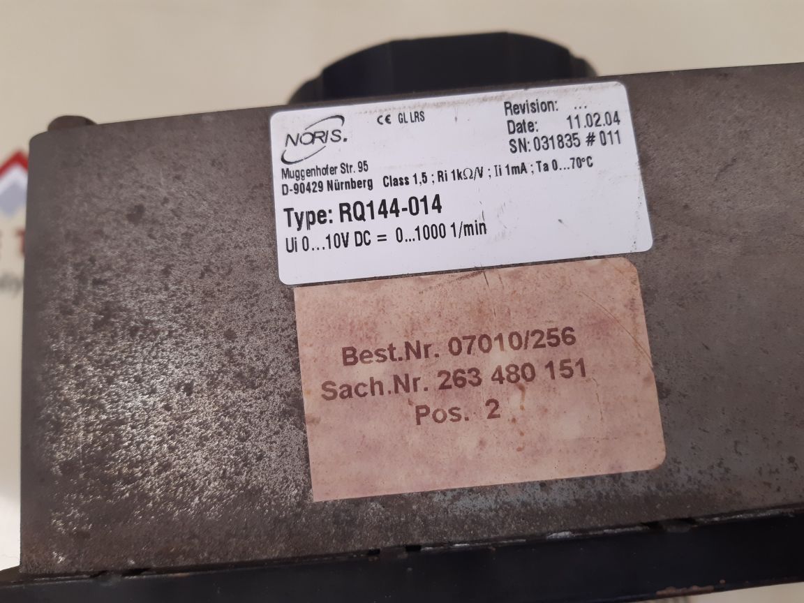 Noris rq144-014 rpm indicator