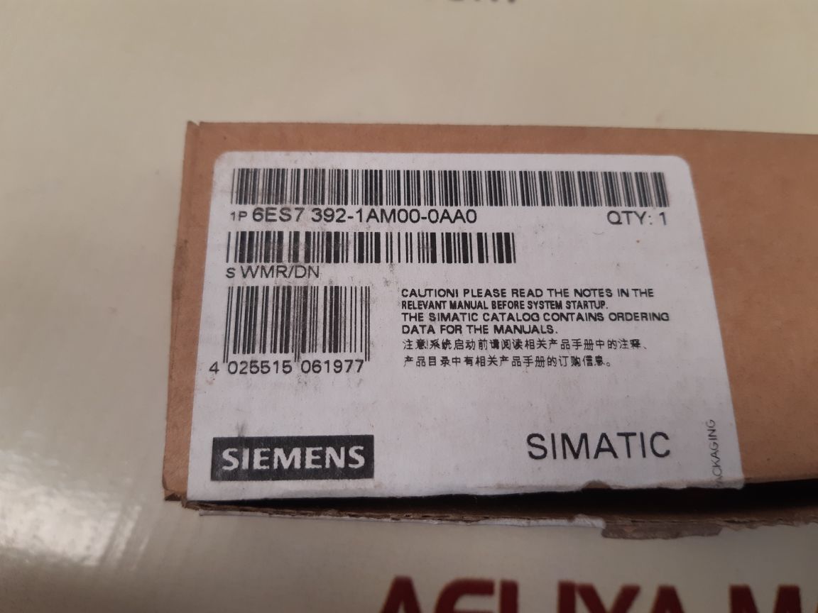 Siemens simatic 6es7 392-1am00-0aa0 connector fs: 01