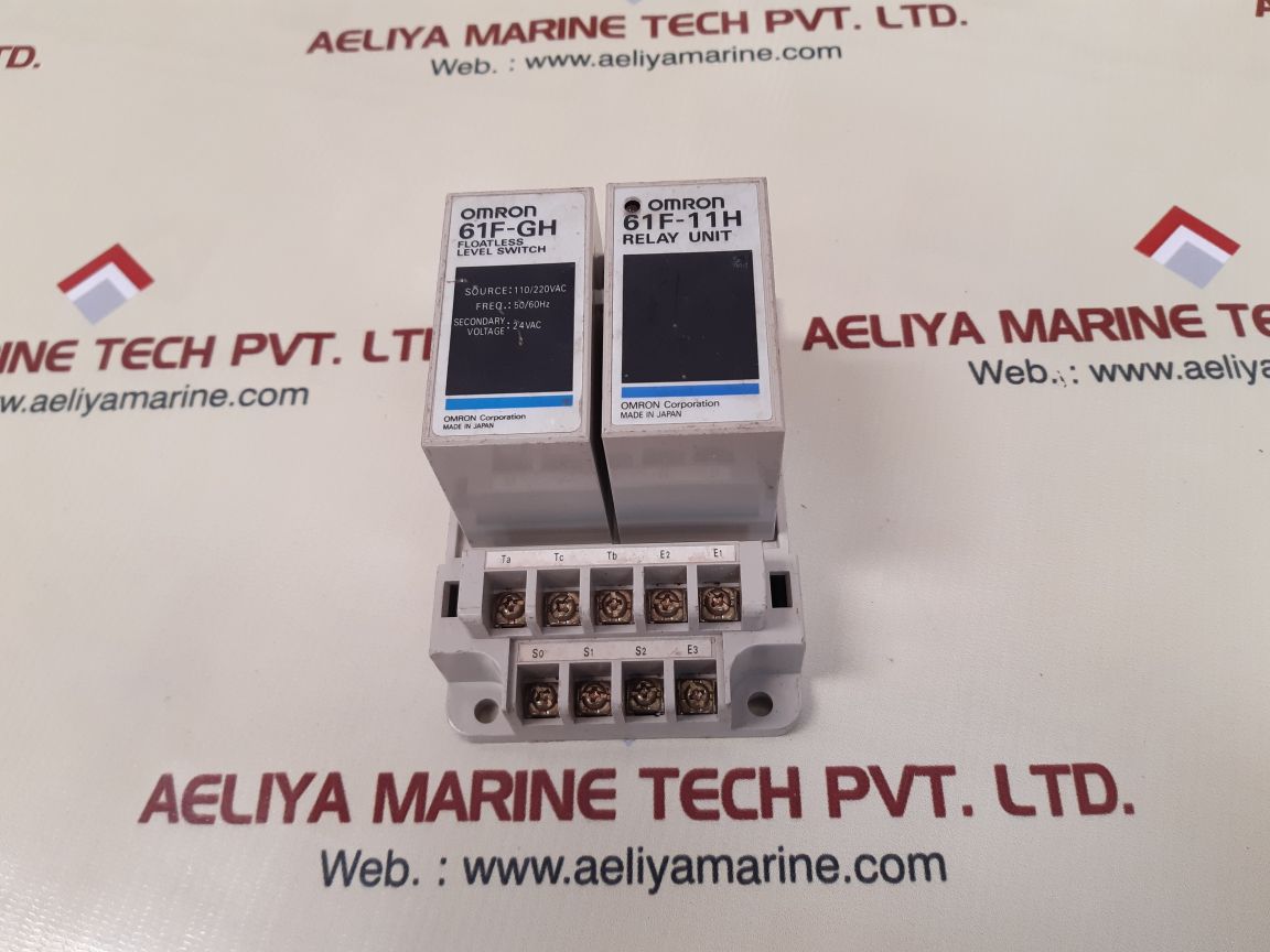 Omron 61f-gh + 61f-11h floatless level switch relay unit