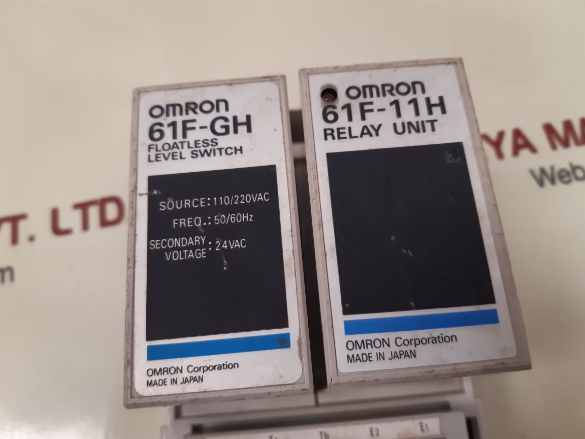 Omron 61f-gh + 61f-11h floatless level switch relay unit