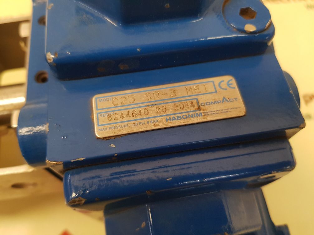 Habonim c25 sr-3 met pneumatic actuator compact valve 10 h27-666myb/din3852